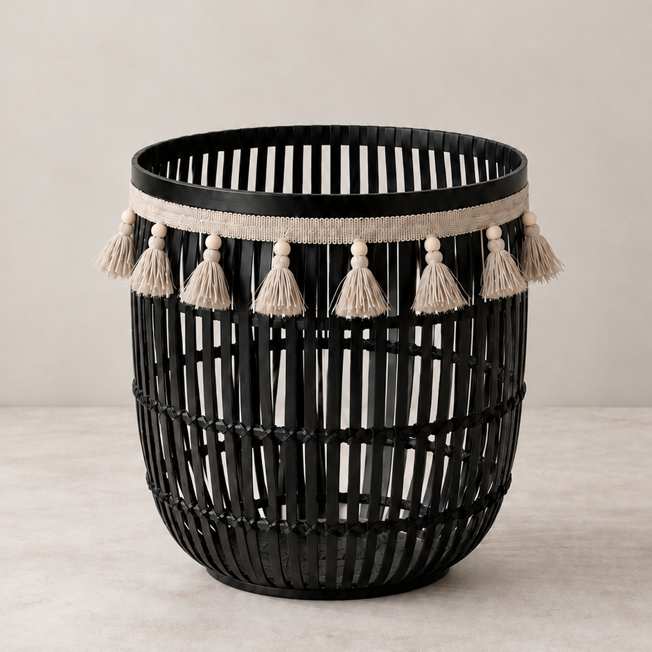HB-3 Noir Bamboo Basket 7