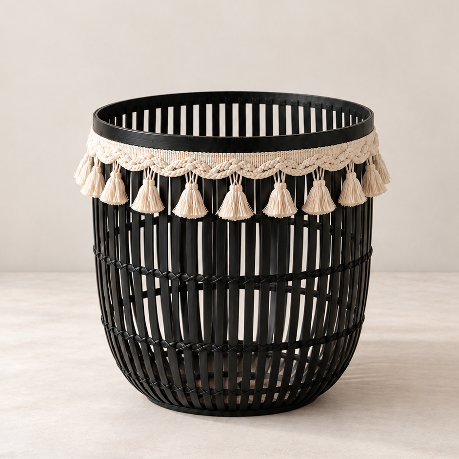 HB-3 Noir Bamboo Basket 02