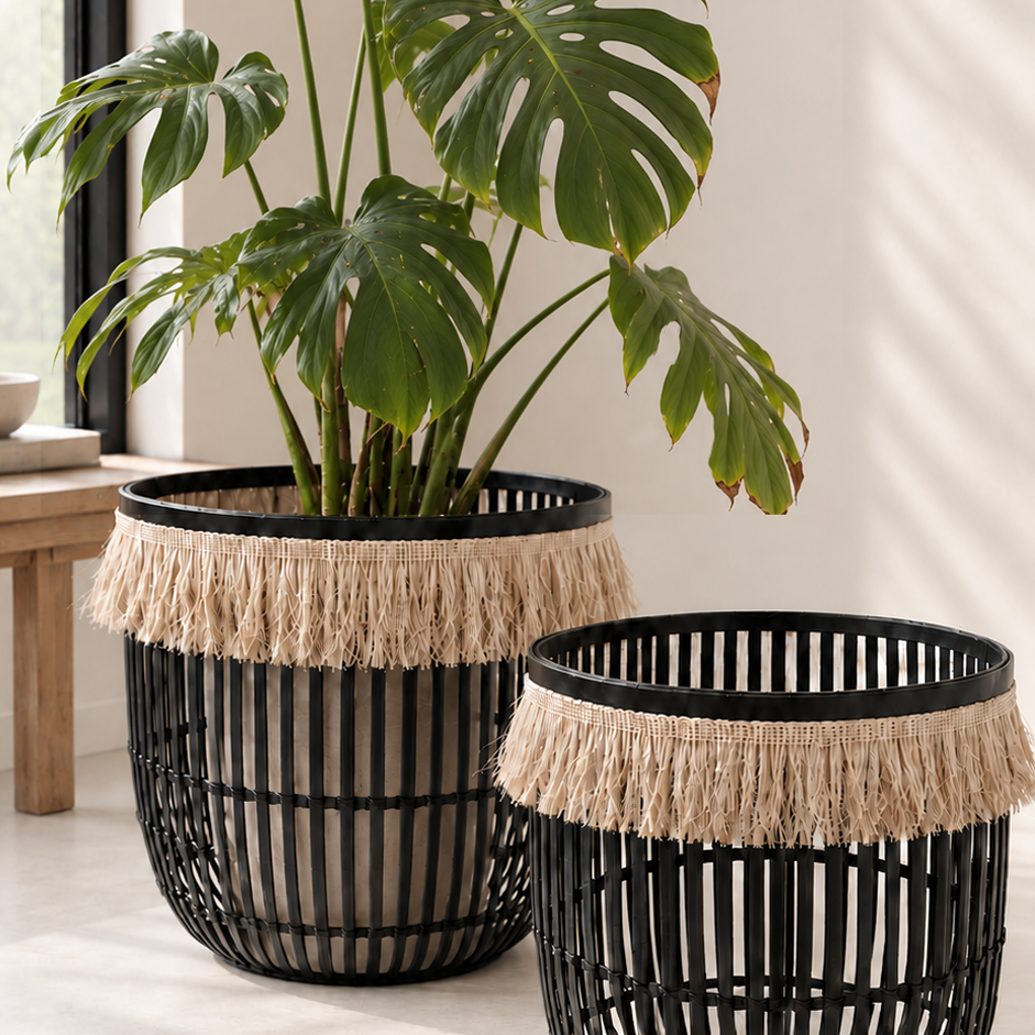 HB-3 Noir Bamboo Basket 01