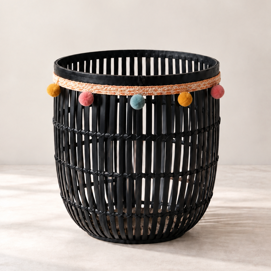 HB-3 Noir Bamboo Basket 04