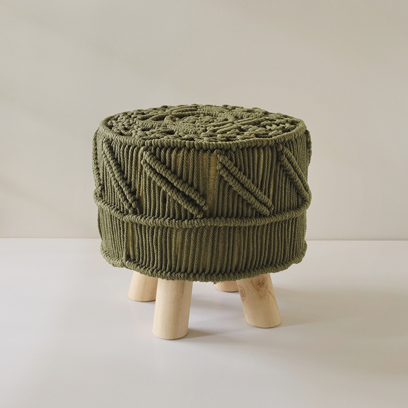 HF-4G Petit Boho Stool - Green 01