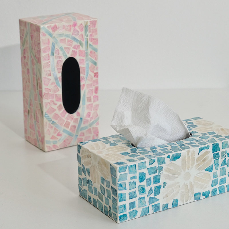 HK-29 Zella Mother of Pearl Tissue Holder 03