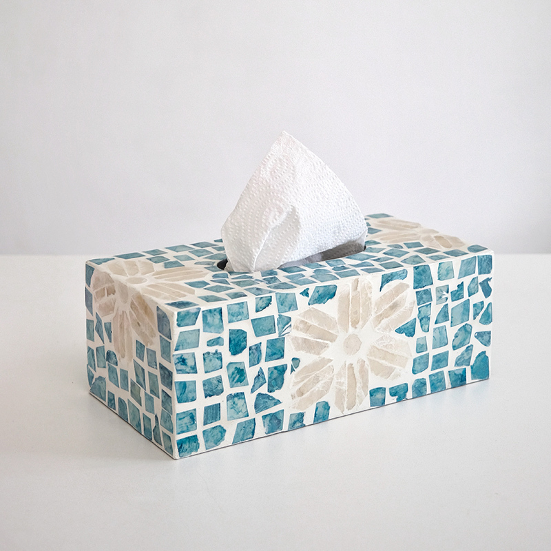 HK-29 Zella Mother of Pearl Tissue Holder 01