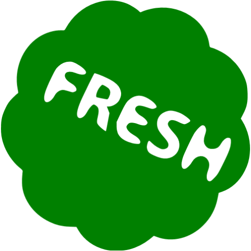 Green fresh badge icon - Free green badge icons