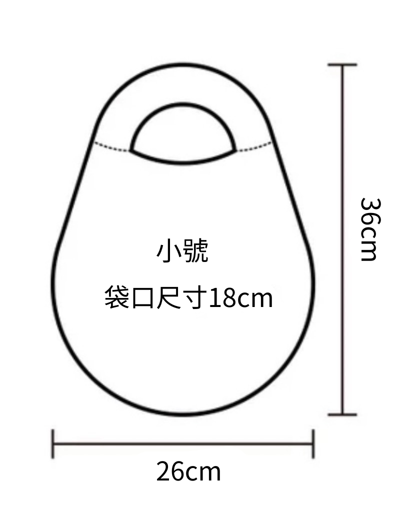 袋口尺寸18cm