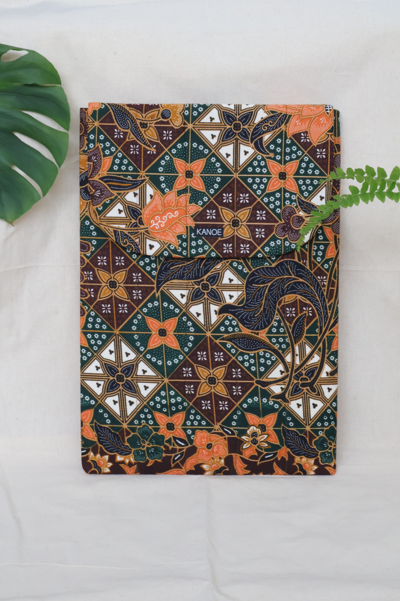 Batik Laptop Bag - Emerald Garden