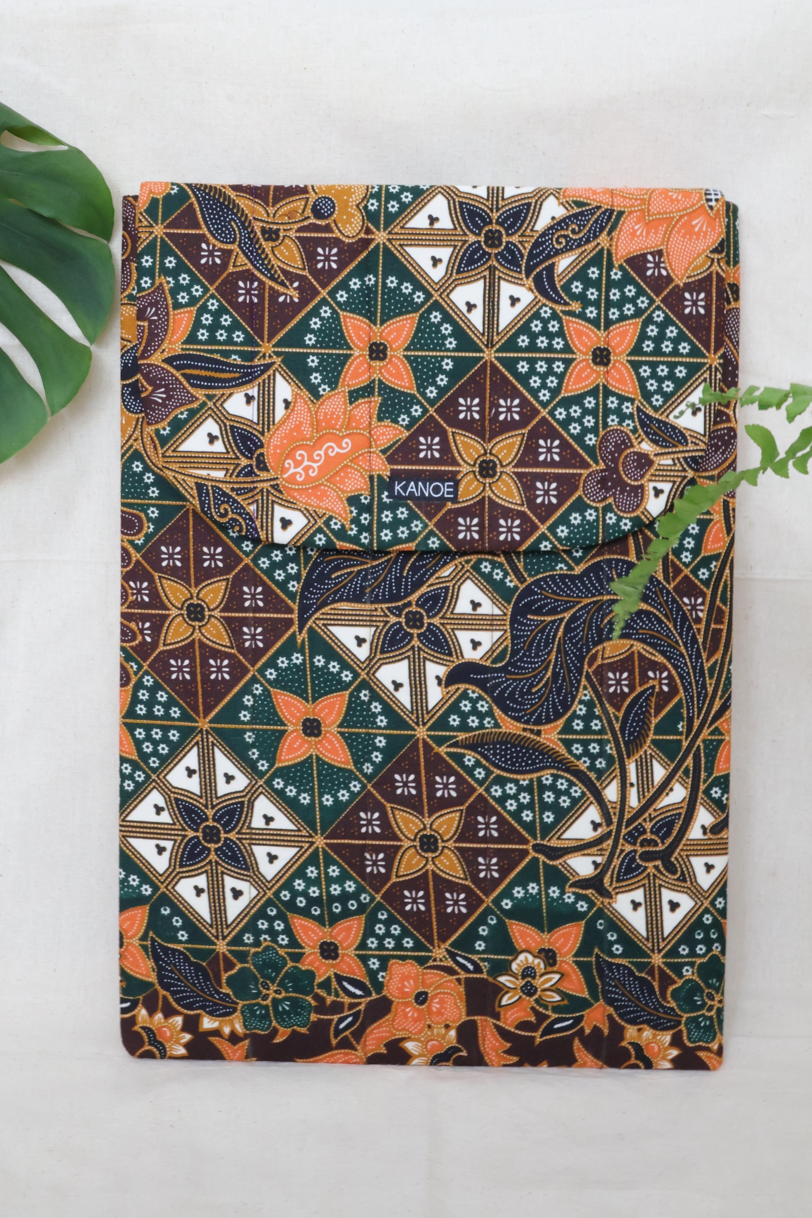 Batik Laptop Bag - Emerald Garden