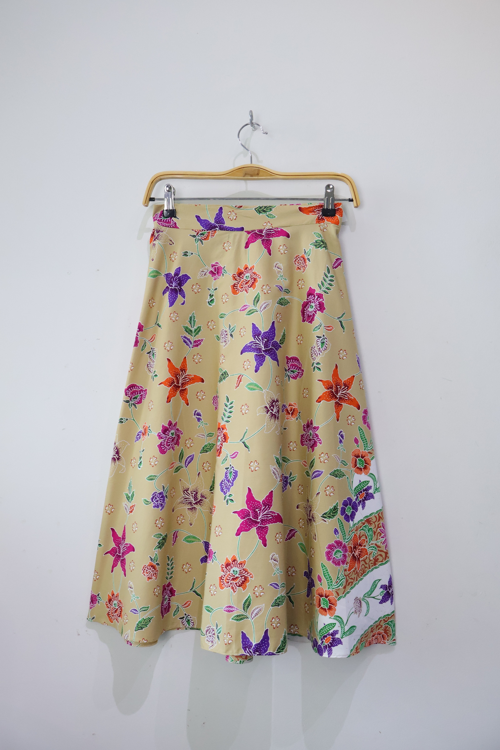 Batik Wrap Skirt - Dune Bloom 