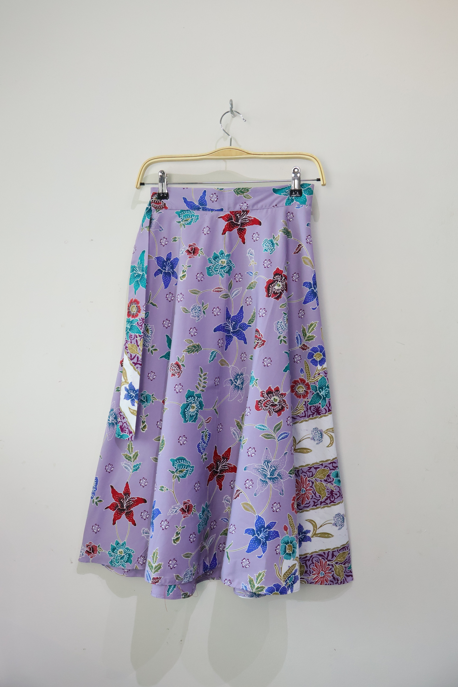 Batik Wrap Skirt - Purple Royale