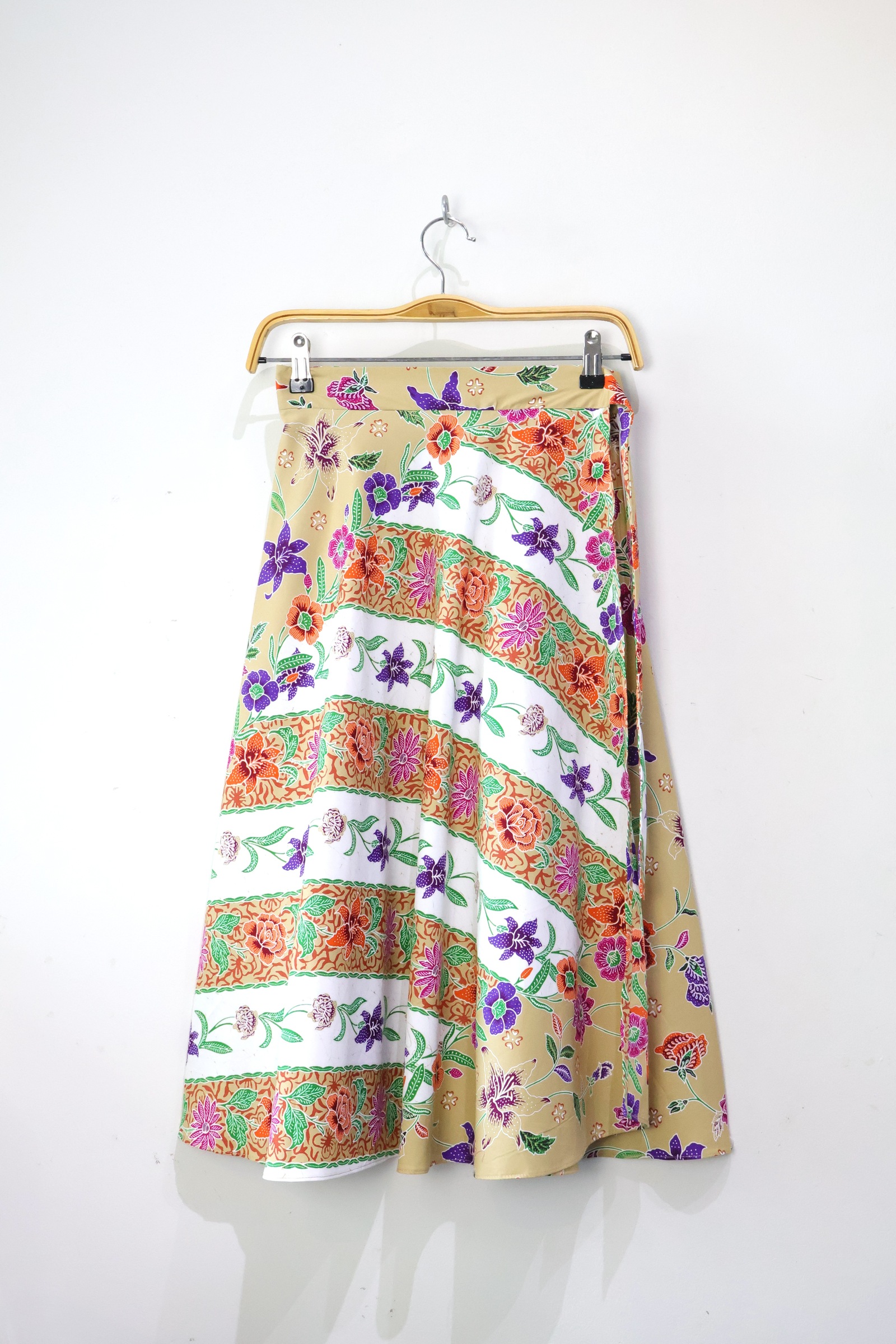Batik Wrap Skirt - Dune Bloom 