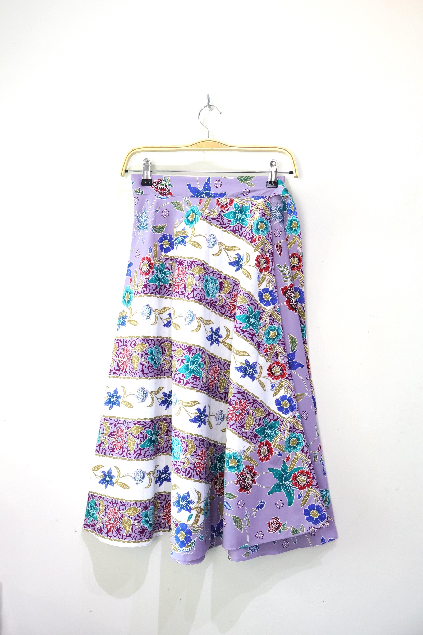 Batik Wrap Skirt - Purple Royale