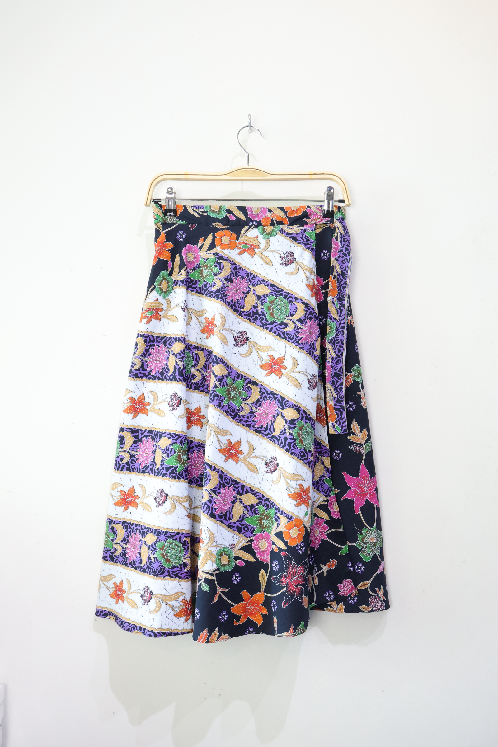 Batik Wrap Skirt - Midnight Elegance 