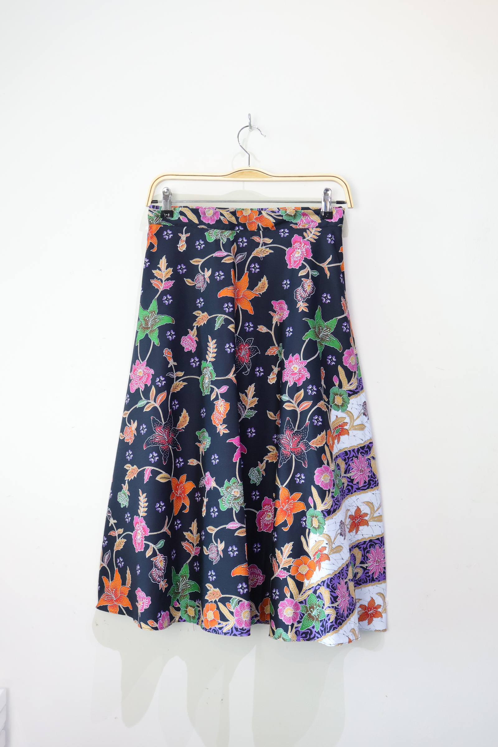 Batik Wrap Skirt - Midnight Elegance 