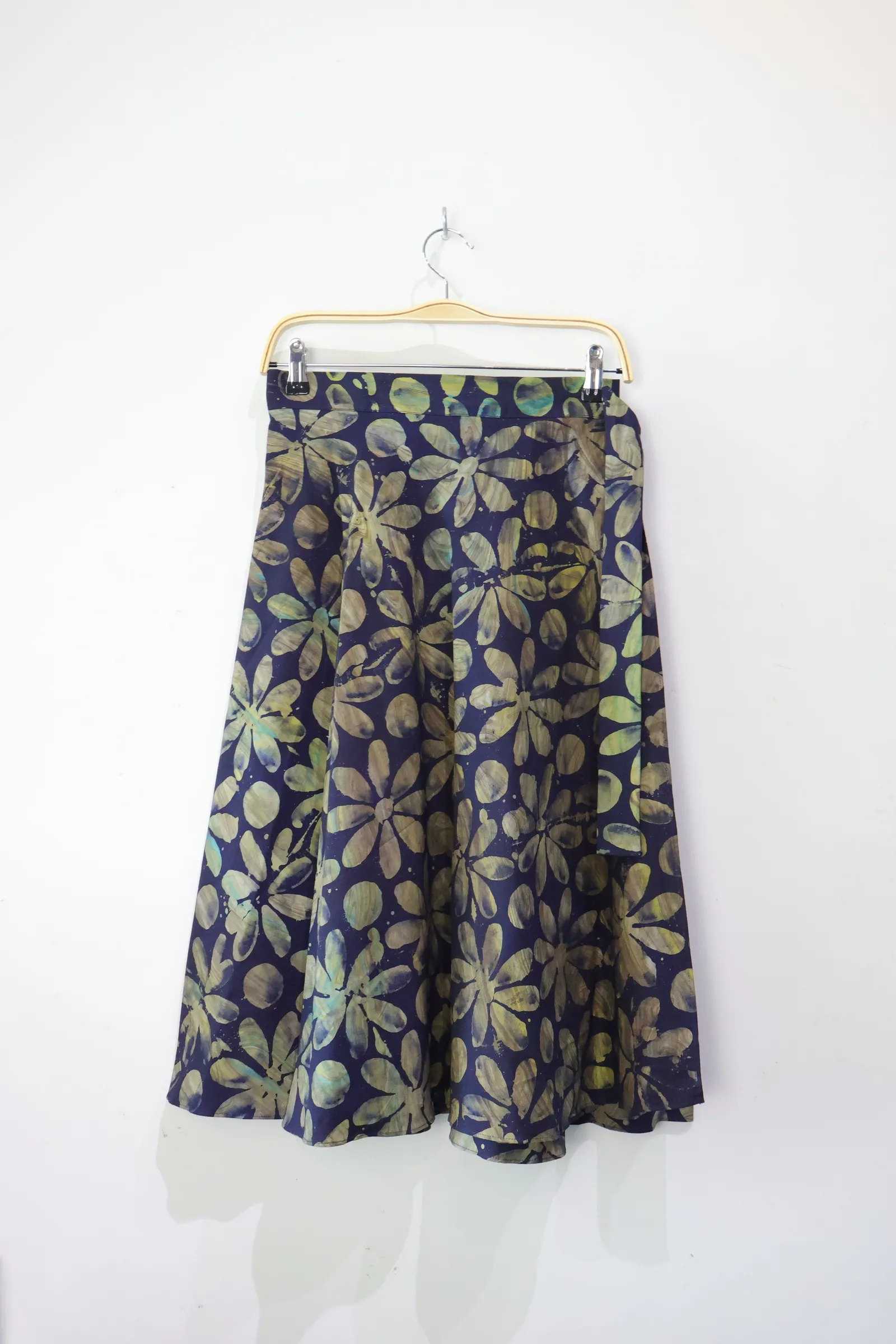 Batik Wrap Skirt - Midnight Green [ Handmade ]