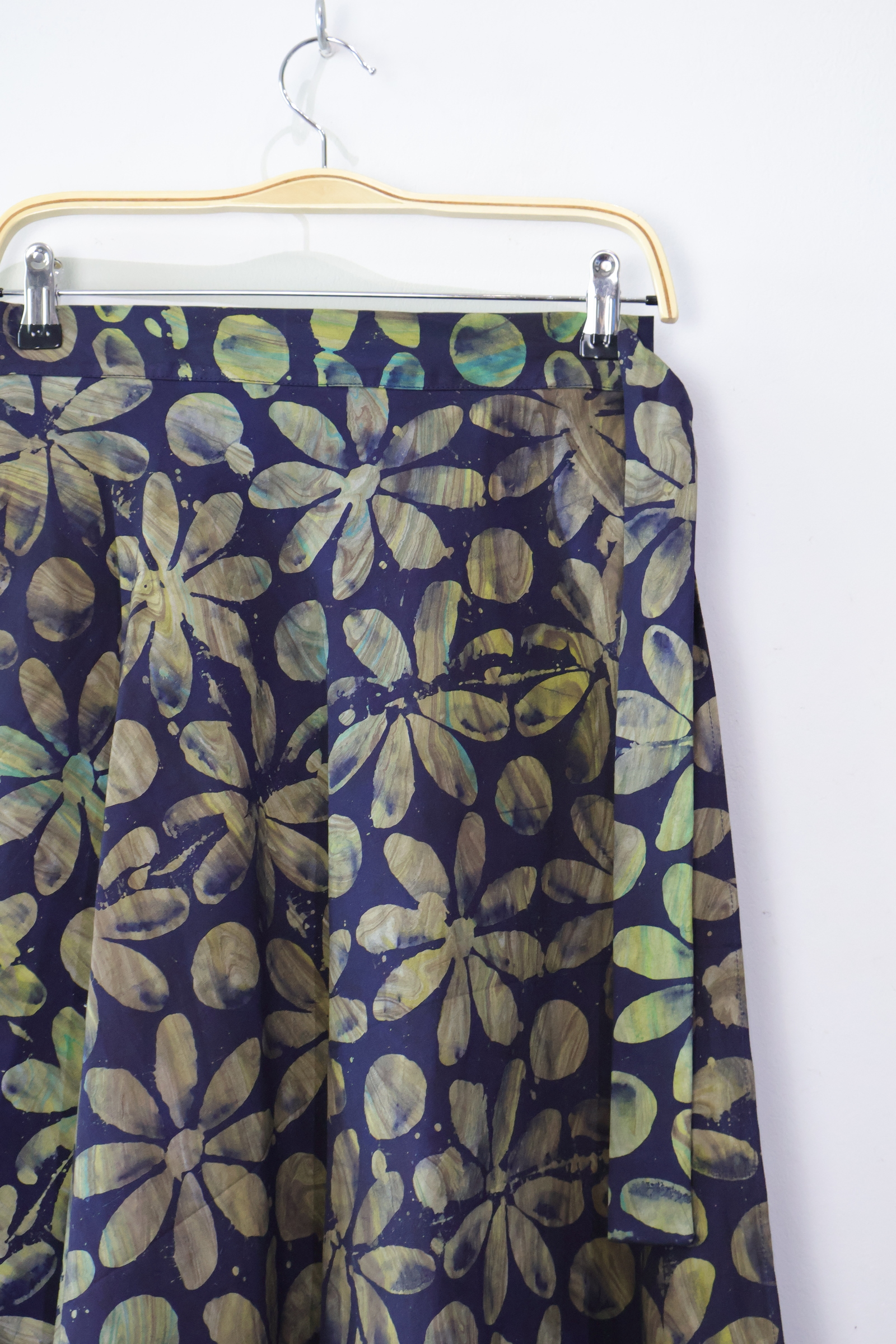 Batik Wrap Skirt - Midnight Green [ Handmade ]
