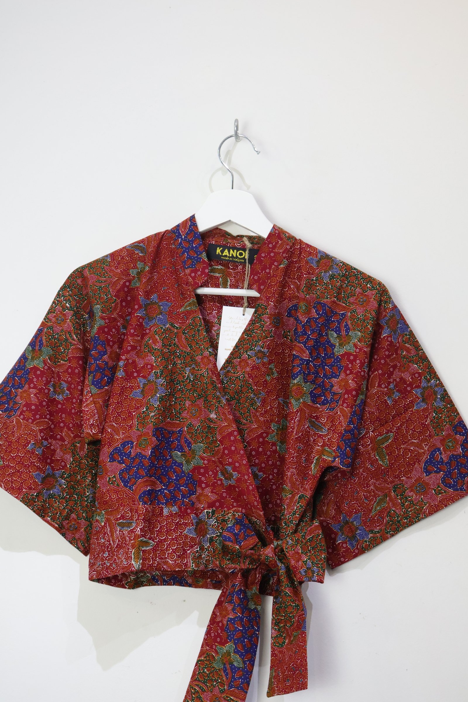 Kimono Wrap Top - Crimson Flow