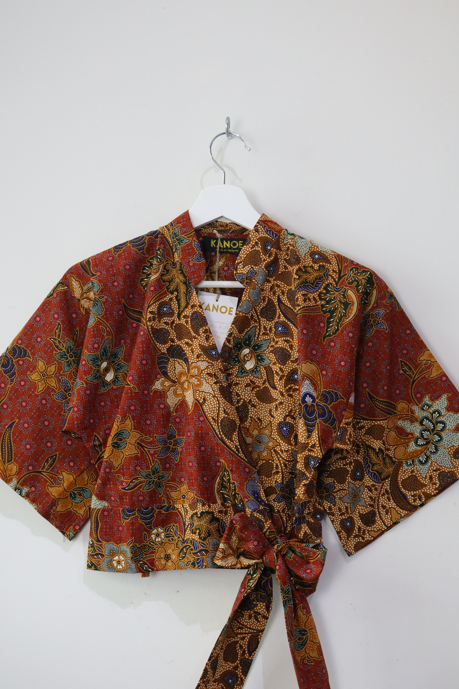 Kimono Wrap Top - Crimson Whisper [S]