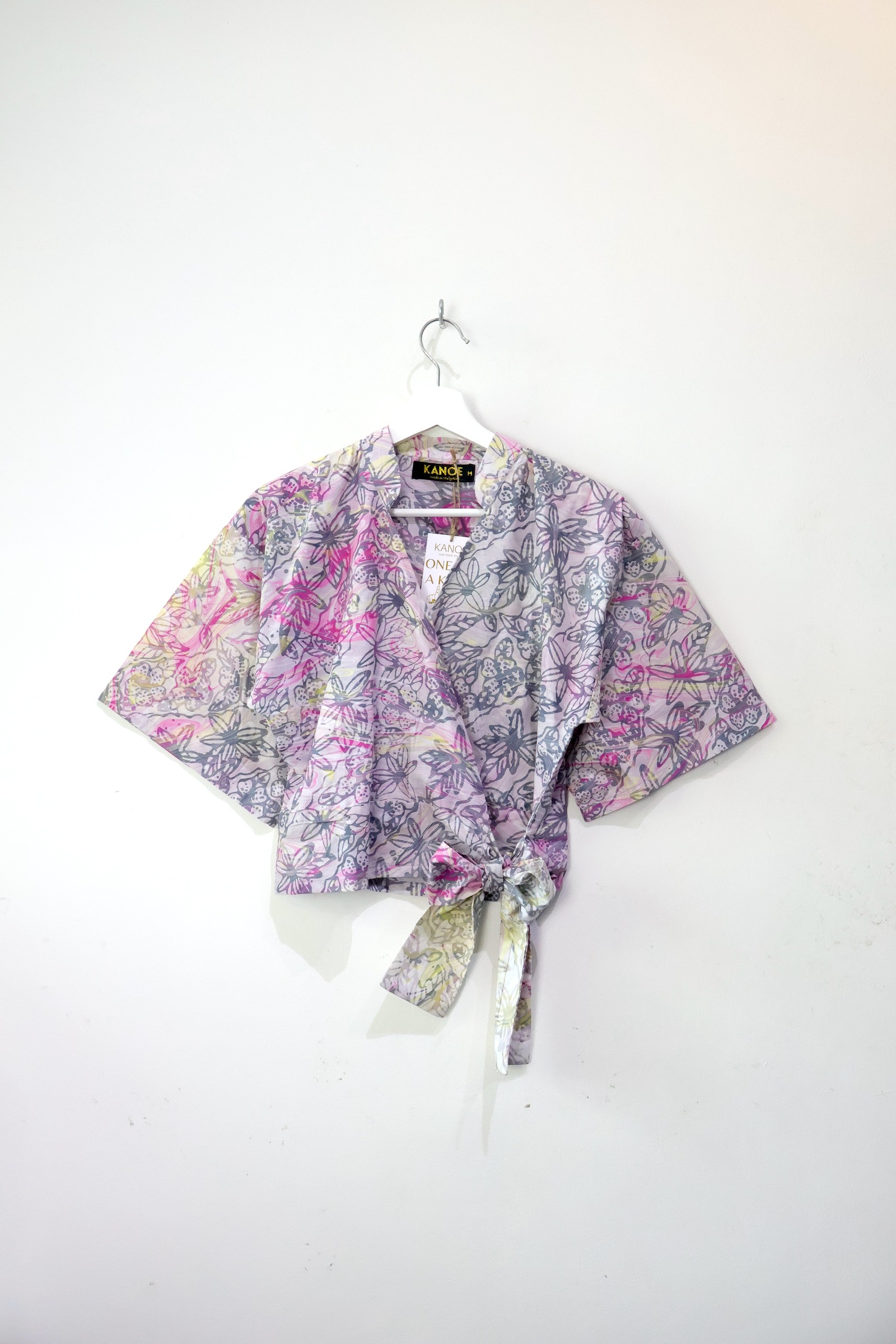 Kimono Wrap Top - Sky Daisy [Handmade] [M]