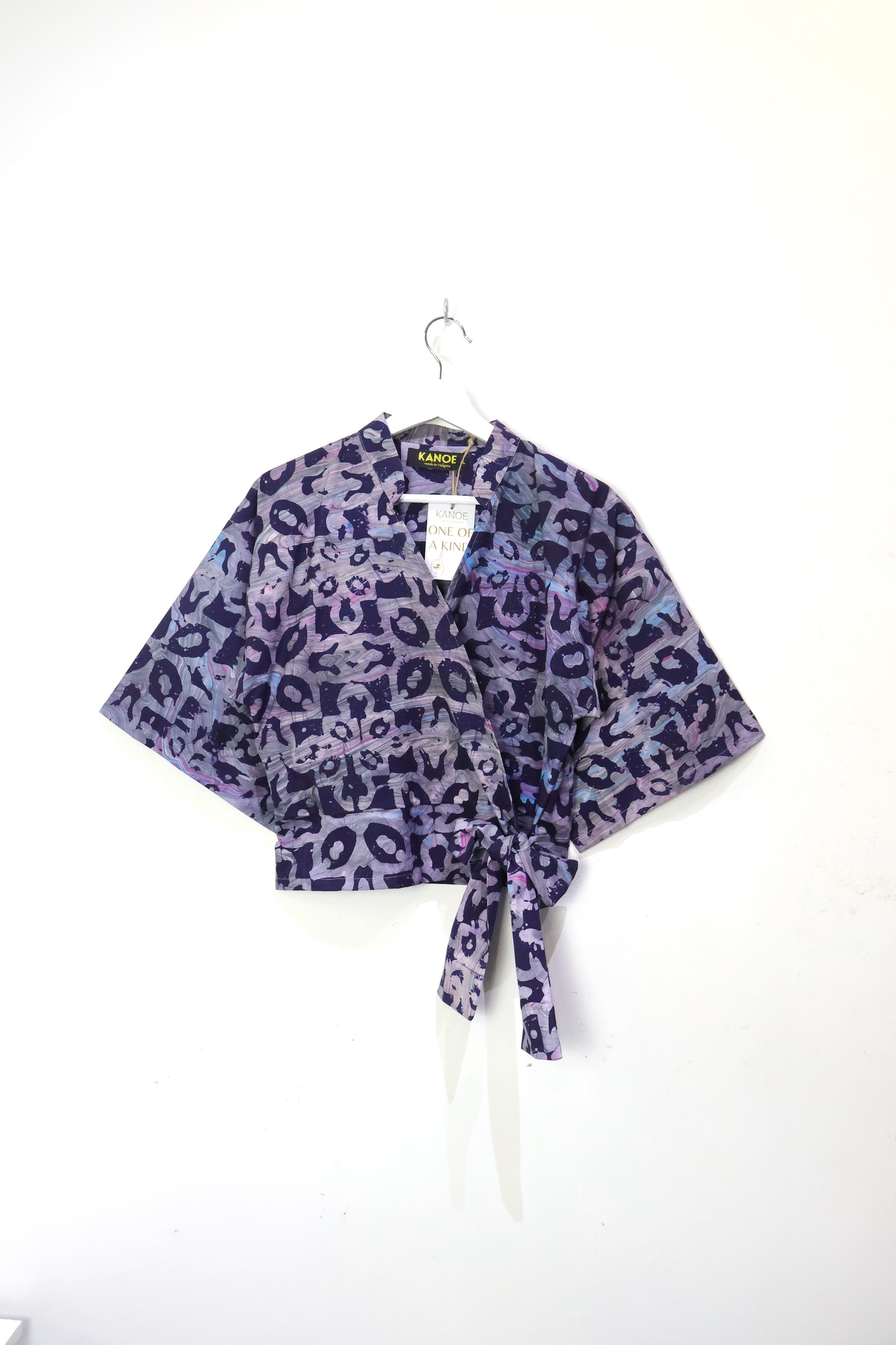 Kimono Wrap Top - Midnight Bloom [Handmade] [L]