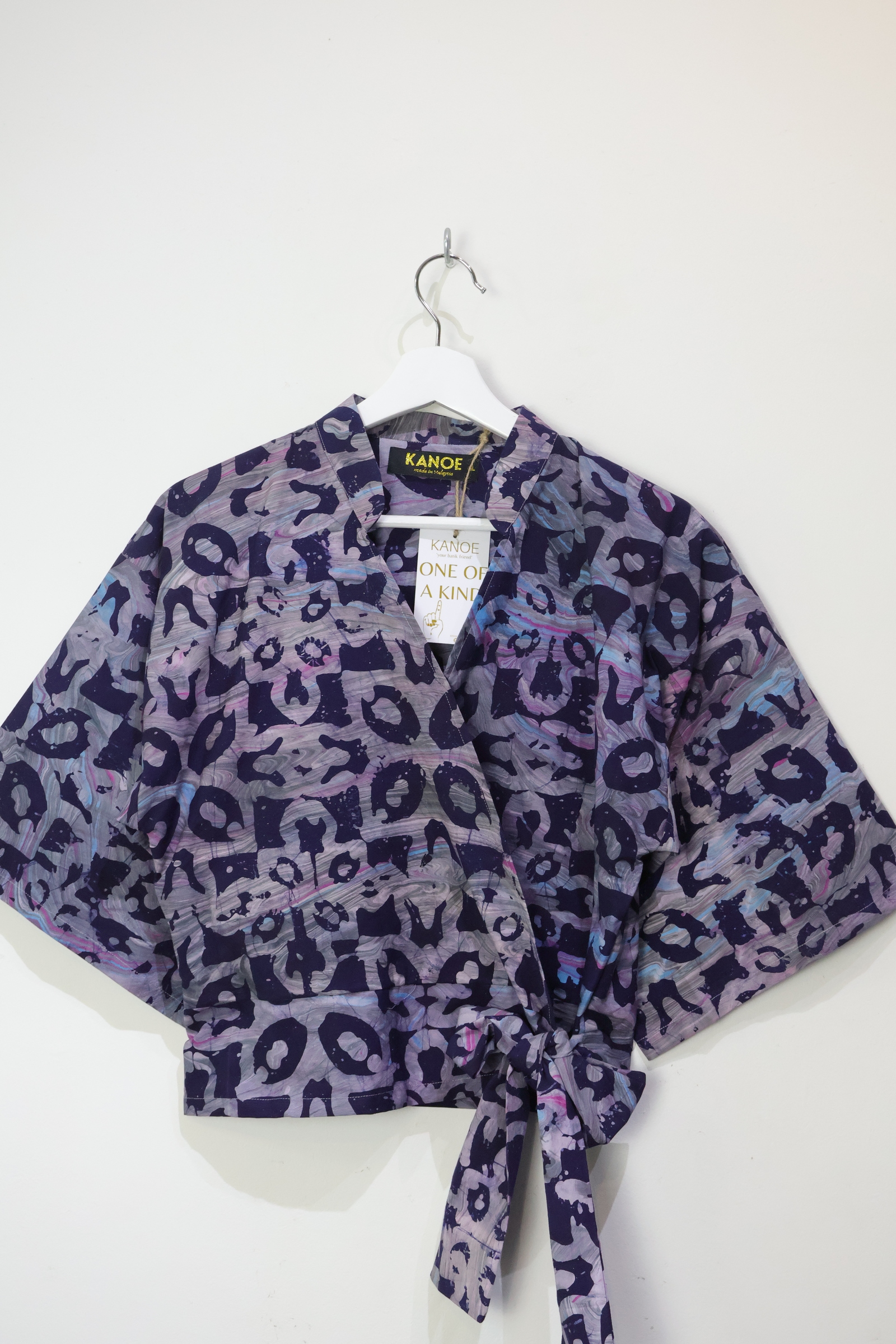 Kimono Wrap Top - Midnight Bloom [Handmade] [L]