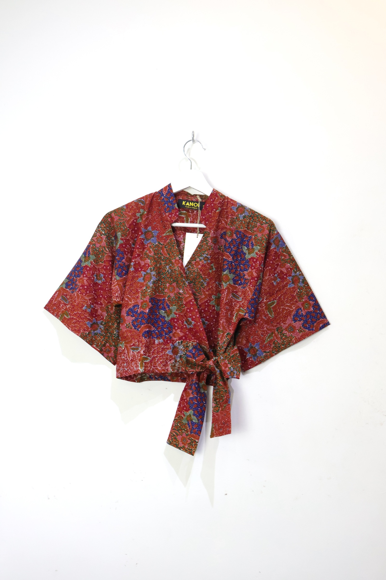 Kimono Wrap Top - Crimson Flow