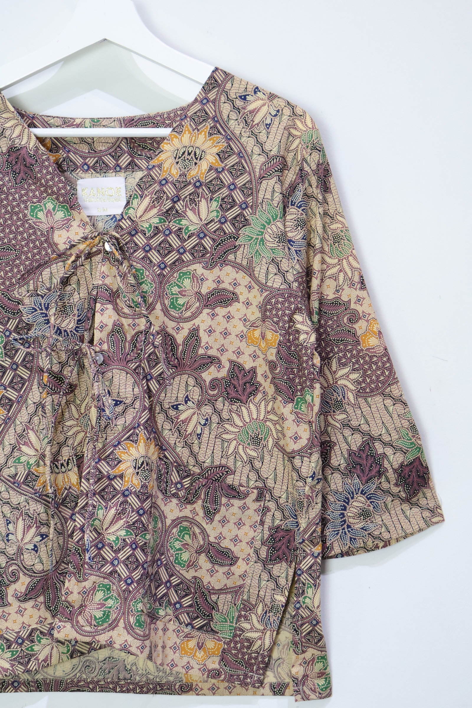 Batik Front Tie Top - Cerine 