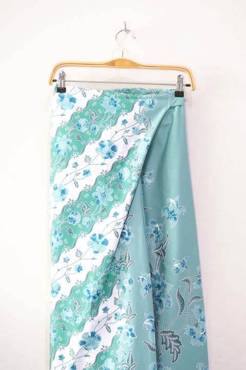 Batik Wrap Pants - Aquamarine [L-XL]