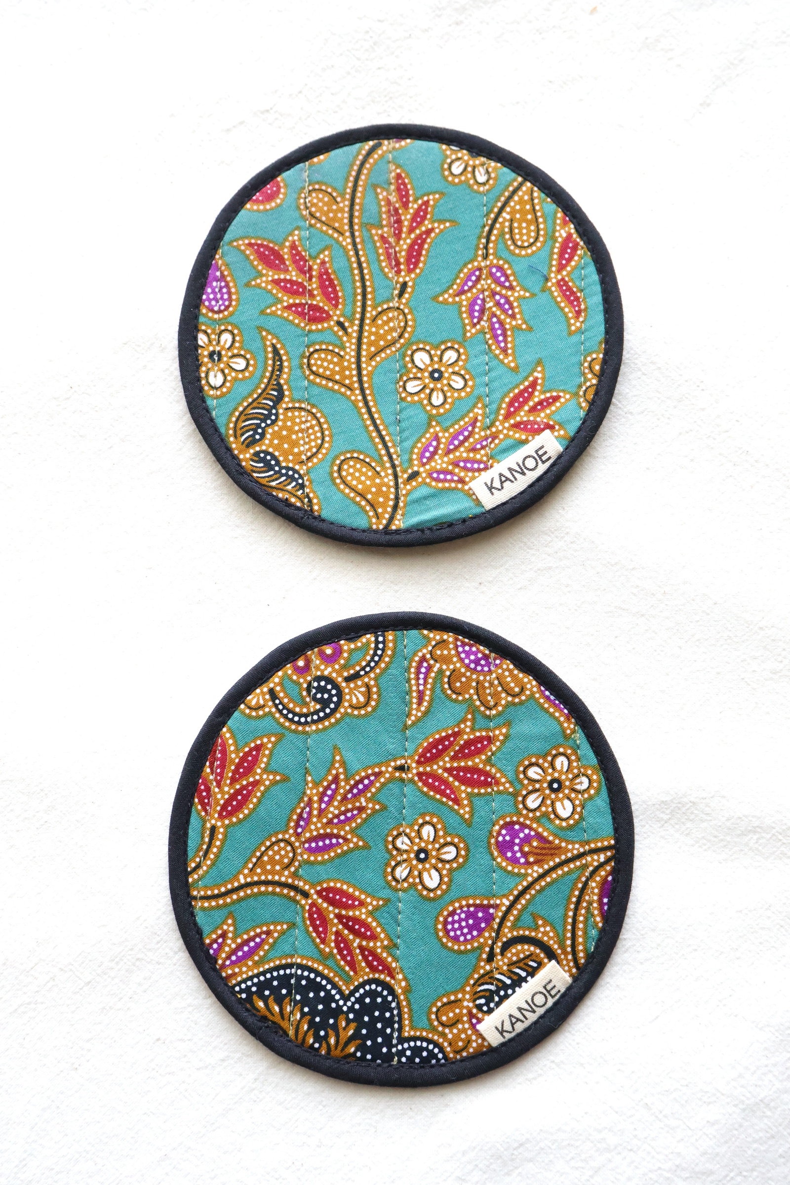 Batik Coaster - Sips of Matcha ( Set of 2 )
