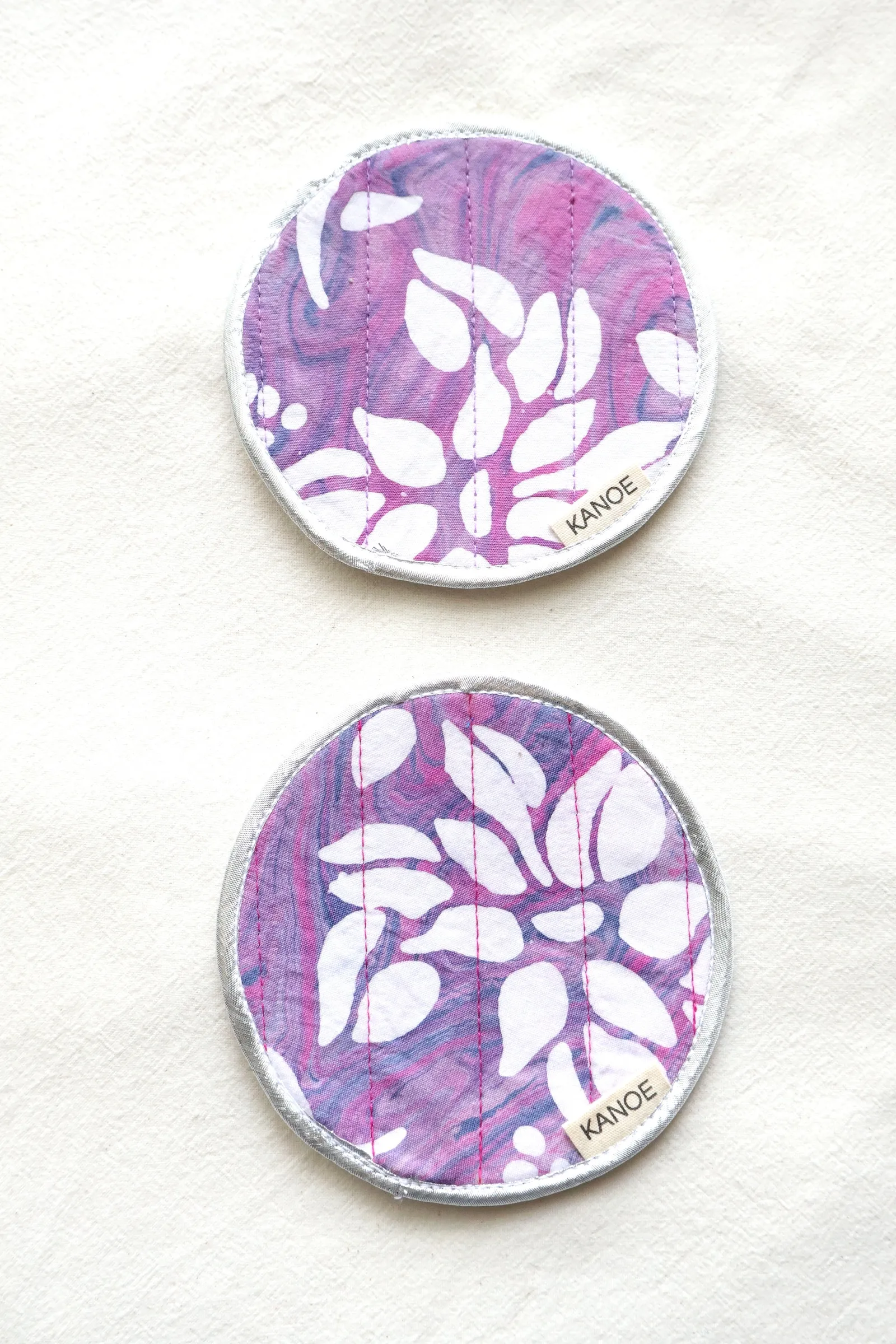 Batik Coaster - Grape Mix ( Set of 2 ) [ Handmade ]