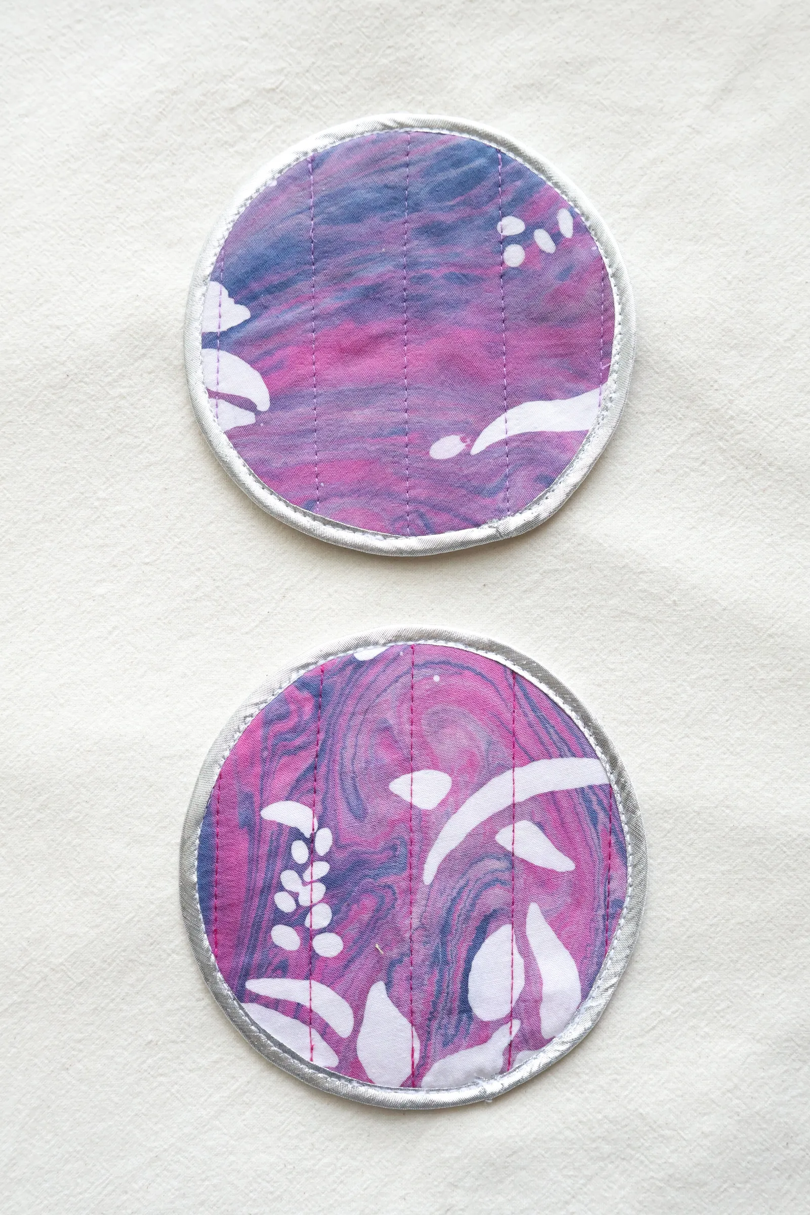 Batik Coaster - Grape Mix ( Set of 2 ) [ Handmade ]
