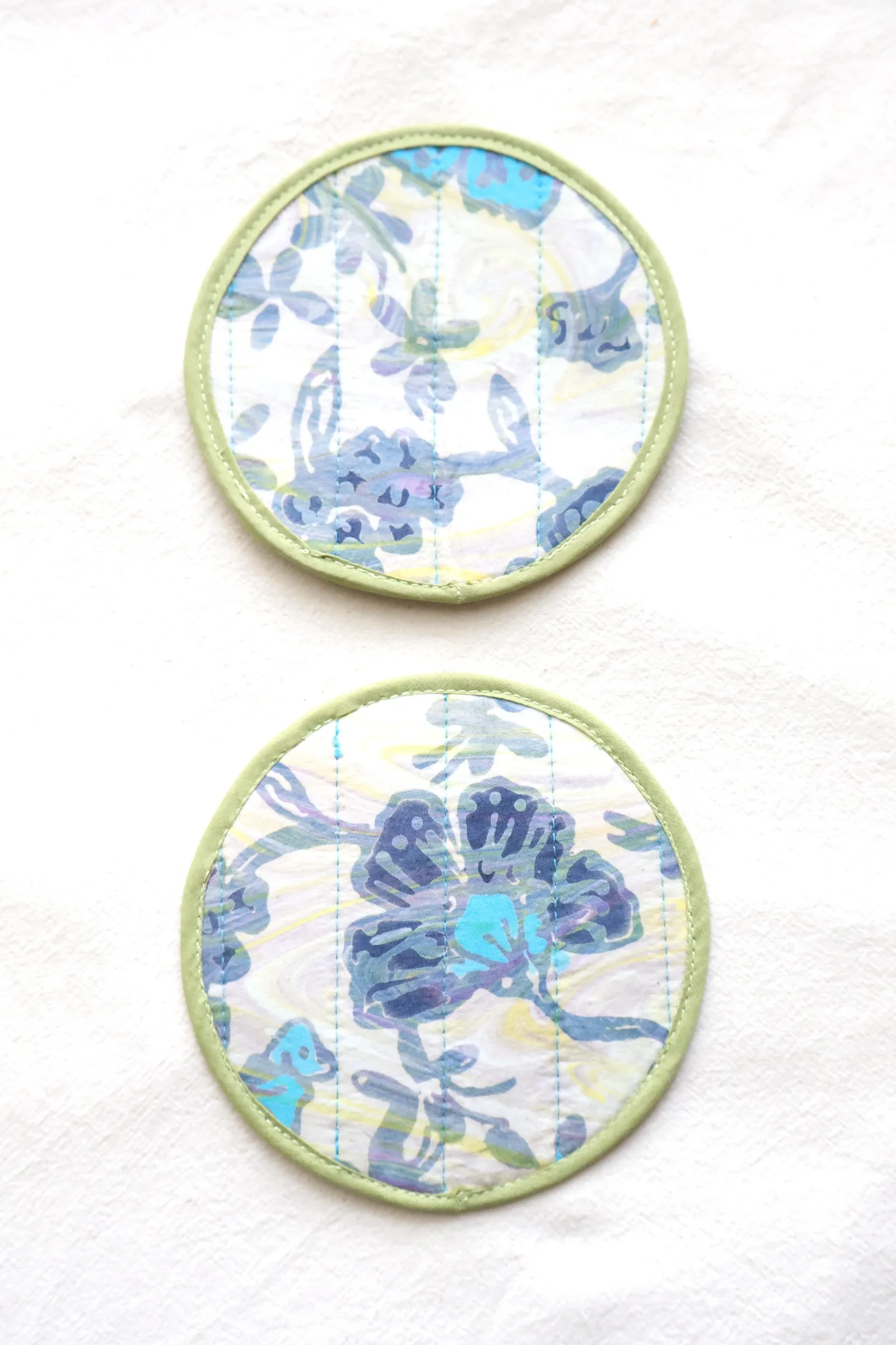 Batik Coaster - Ceramic Teacups ( Set of 2 ) [ Handmade ]