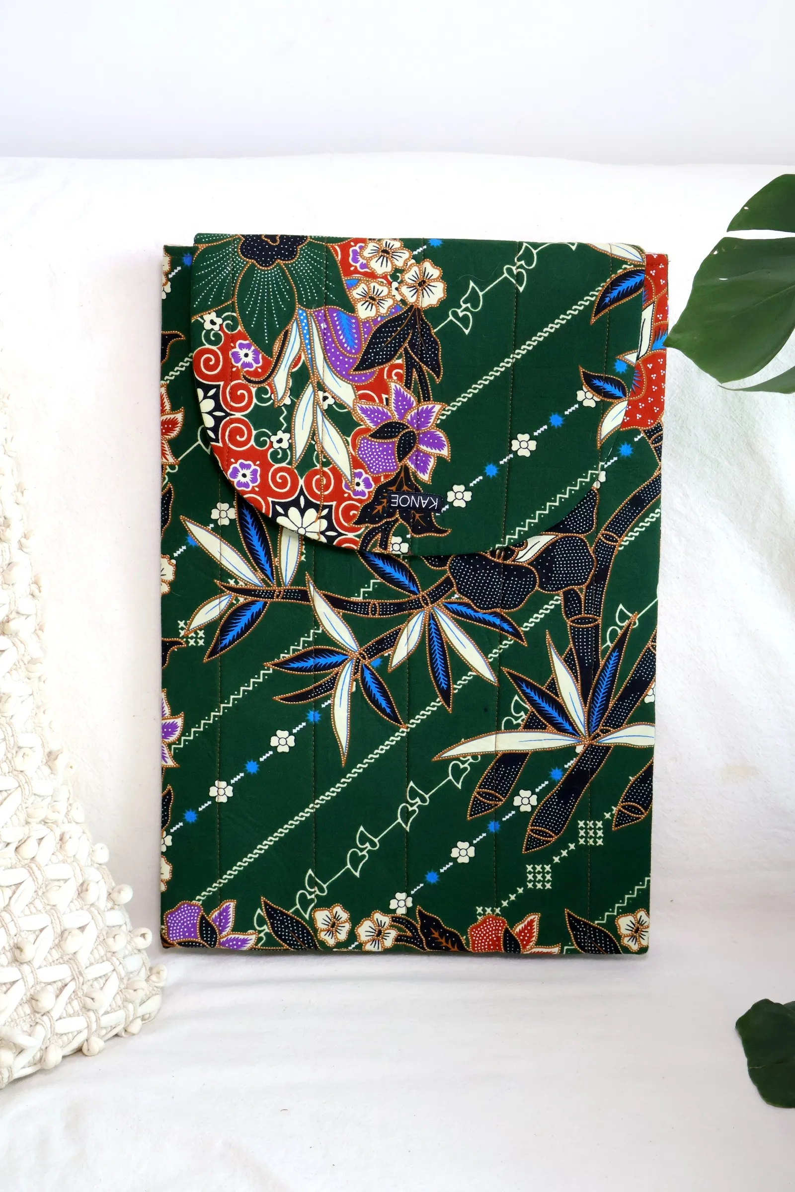 Batik Laptop Bag - Basil Breeze