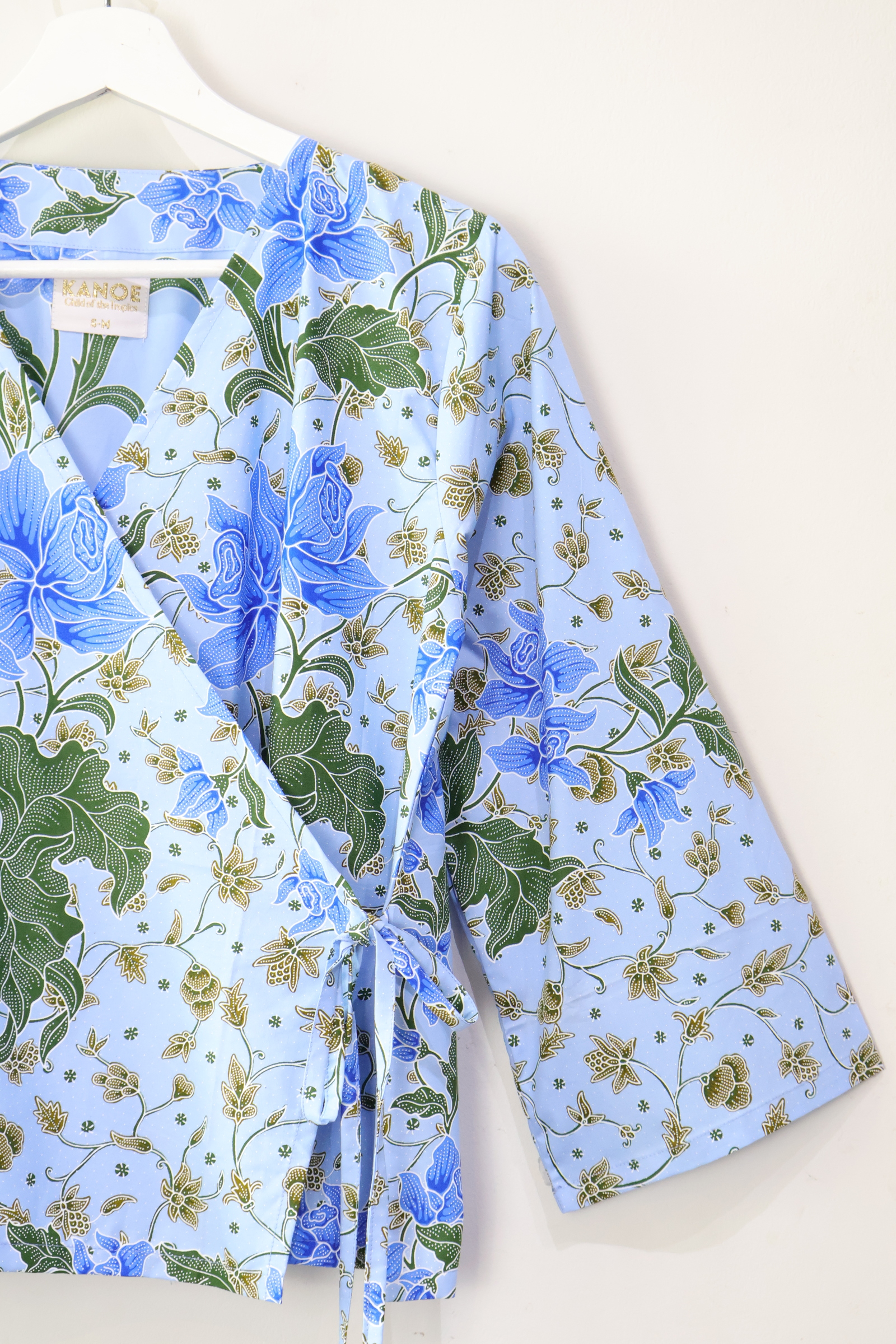 Lounge Wrap Top - Marshmallow Blue 