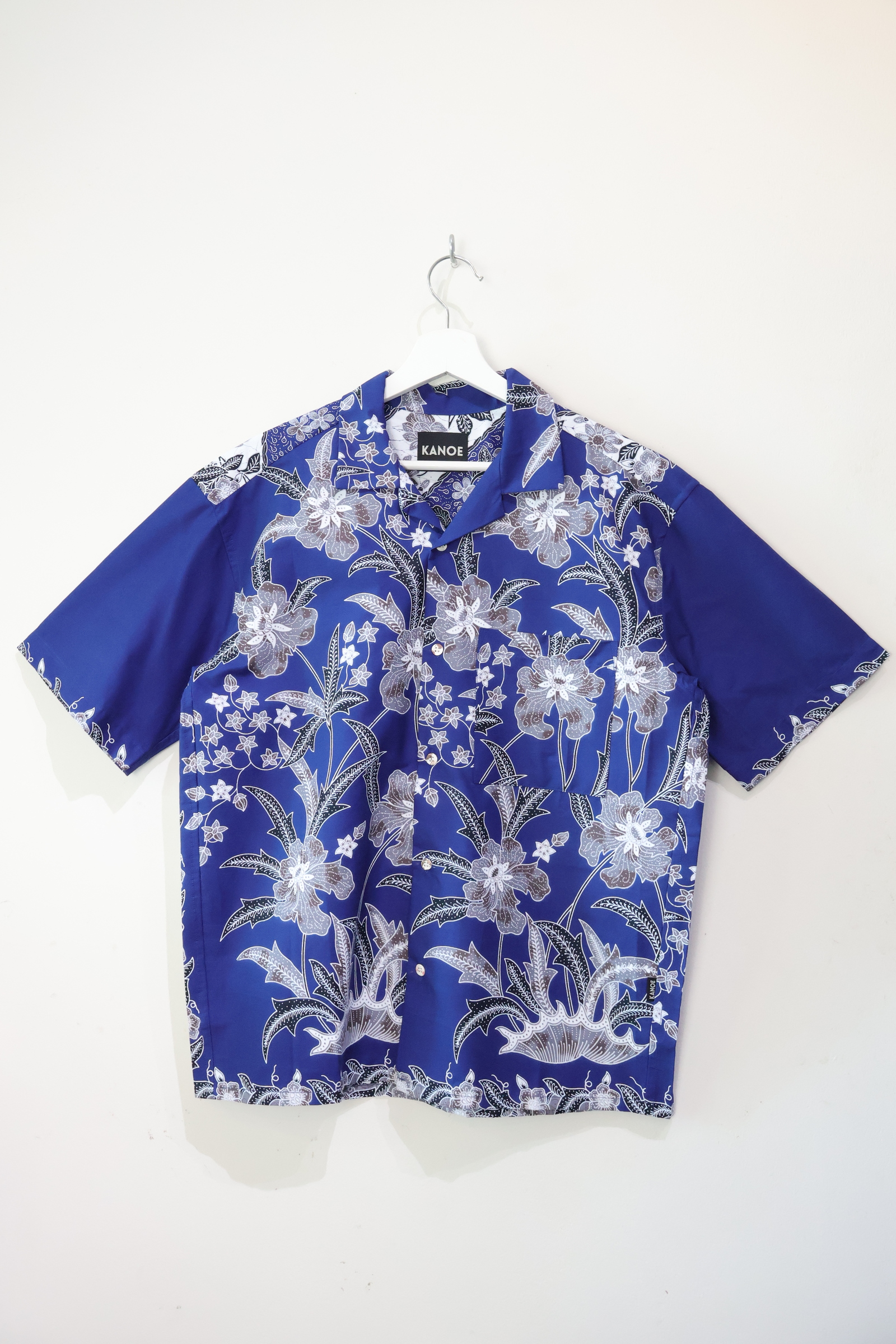 KANOEMEN Open Collar Batik Shirt - Prime Mint 