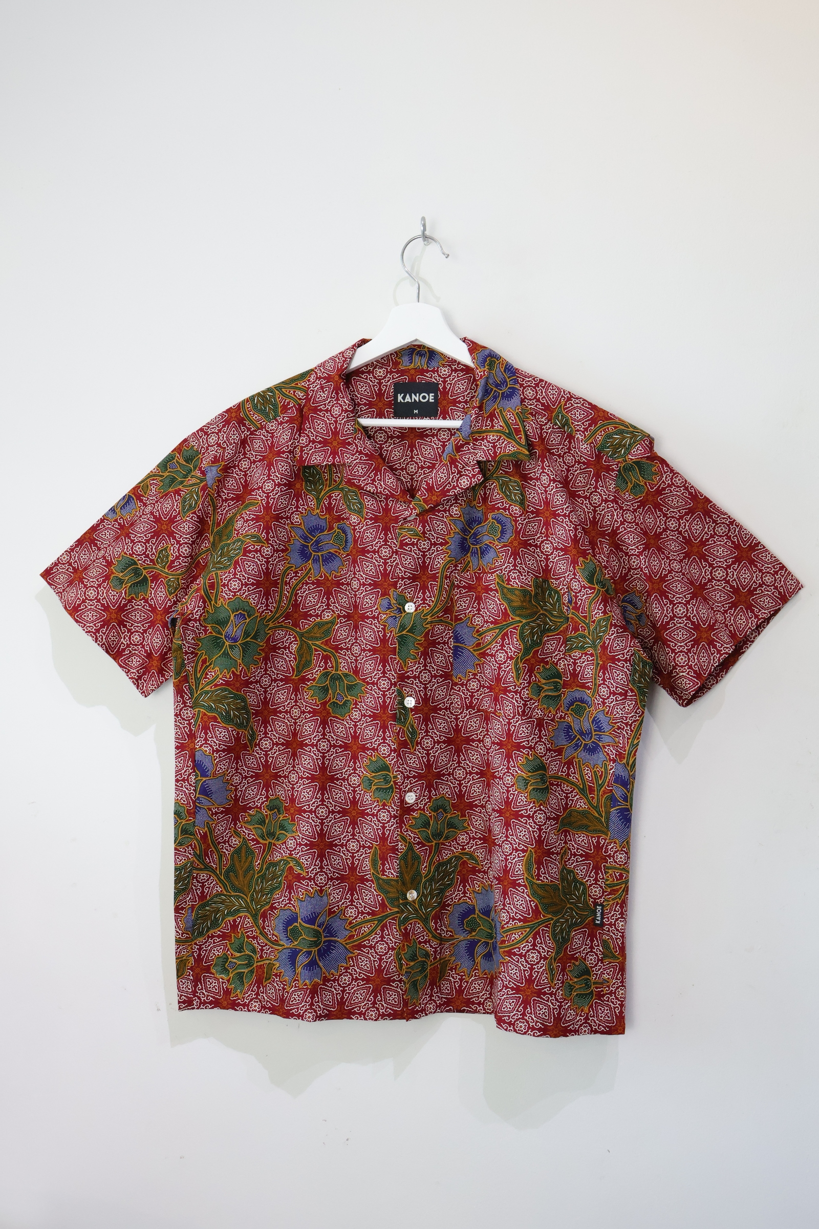 KANOEMEN Open Collar Batik Shirt - Takashi [M]