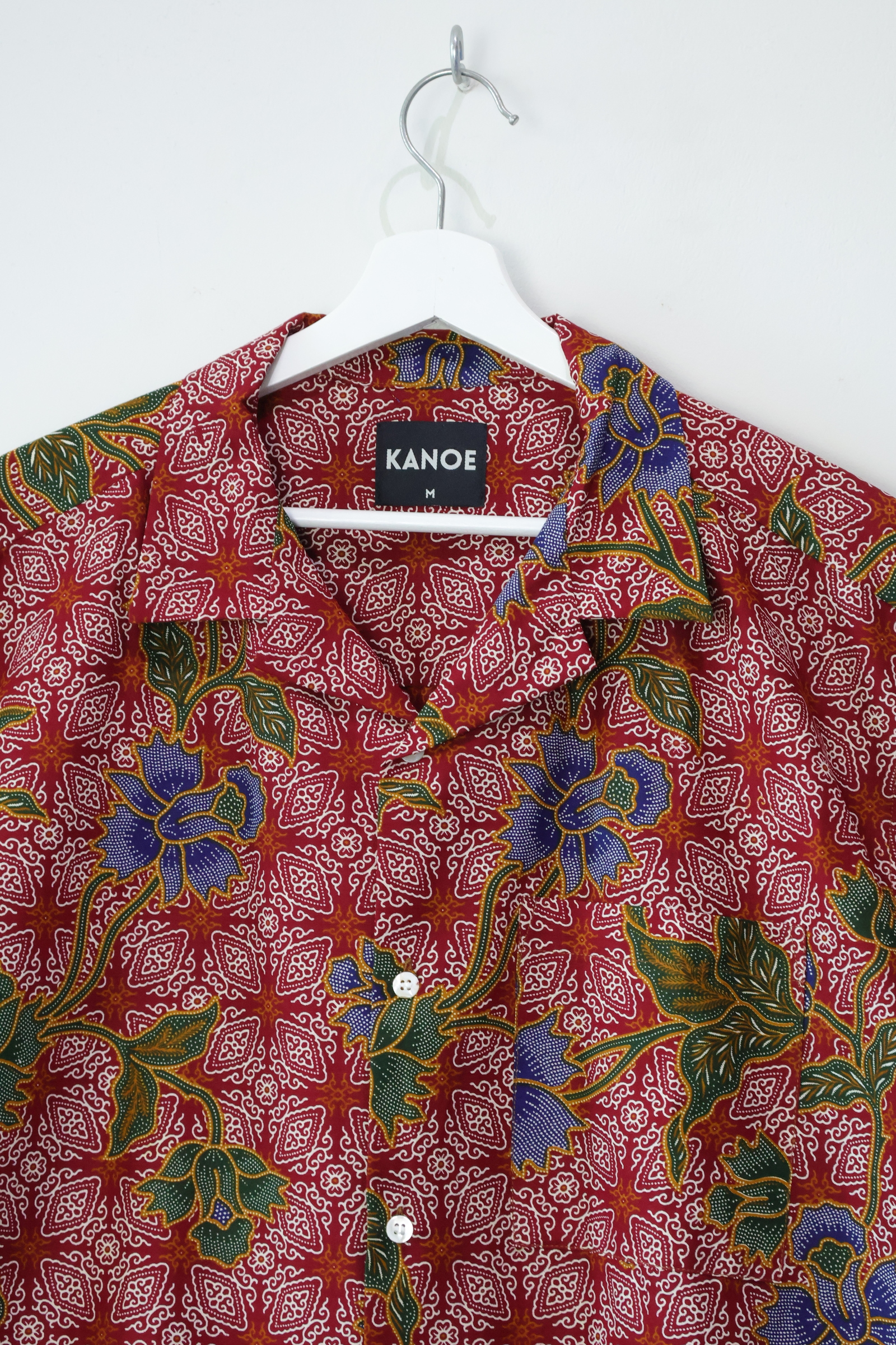 KANOEMEN Open Collar Batik Shirt - Takashi [M]