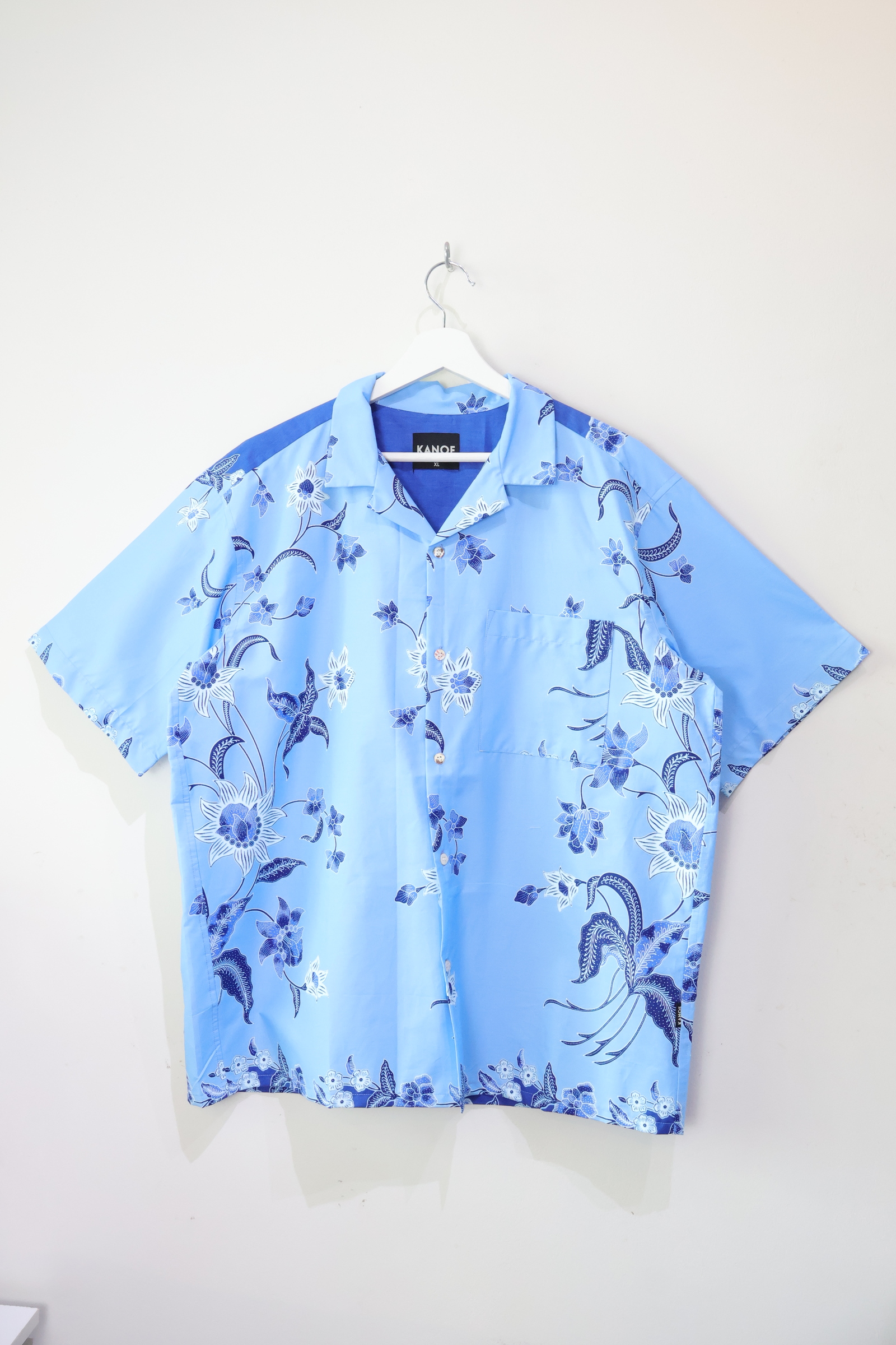 KANOEMEN Open Collar Batik Shirt - Theodore [XL]