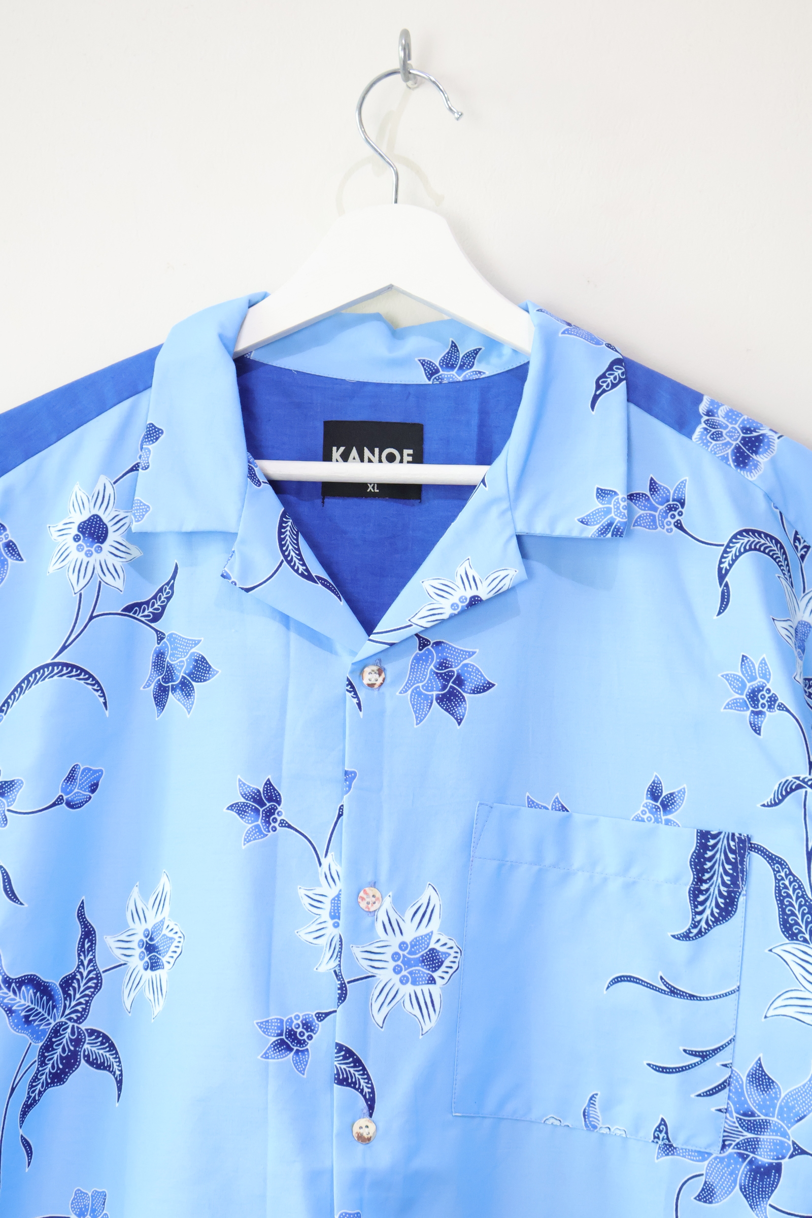 KANOEMEN Open Collar Batik Shirt - Theodore [XL]