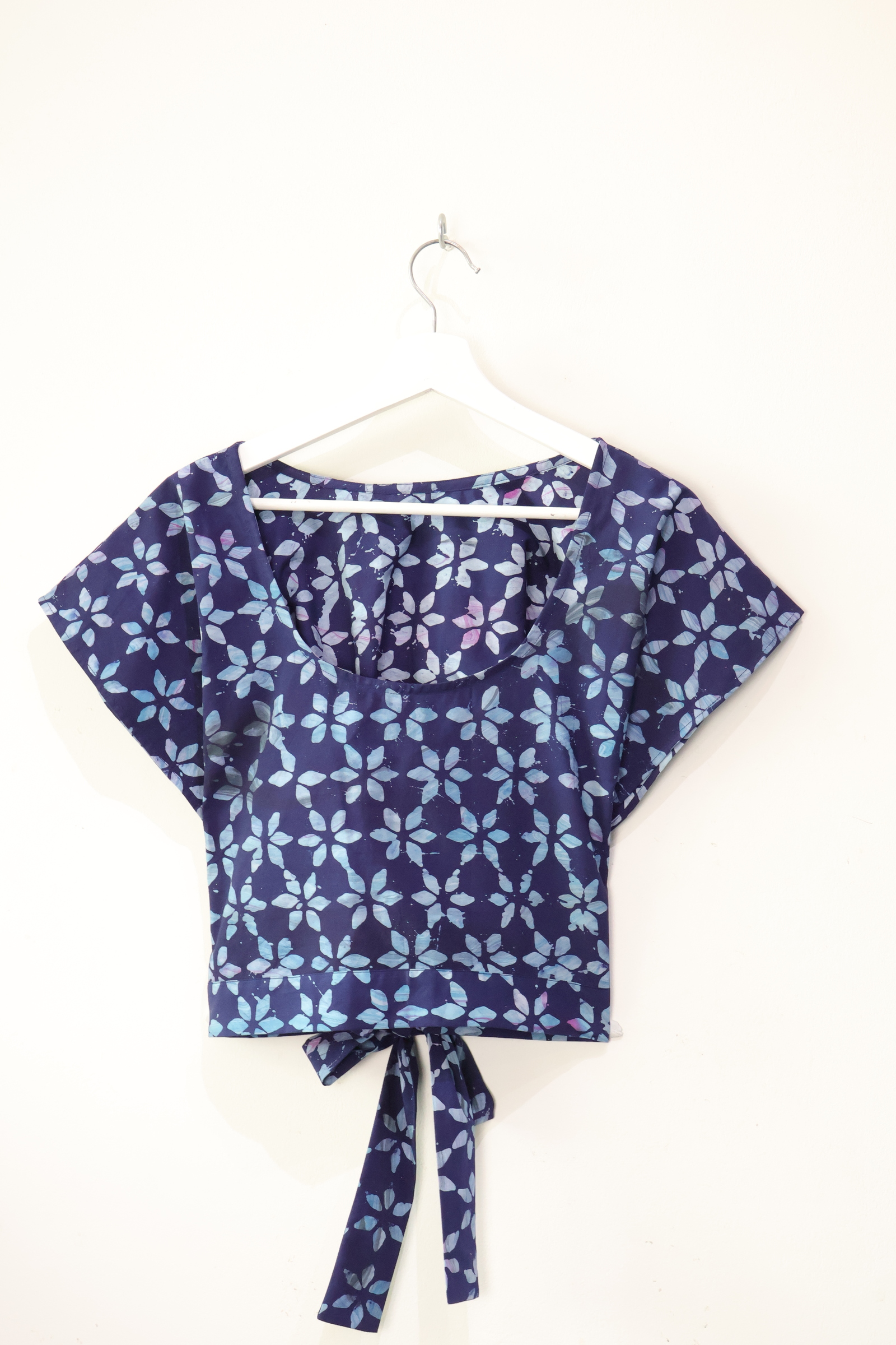 Easie Wrap Top - Sapphire Bloom [Handmade] [S-M]