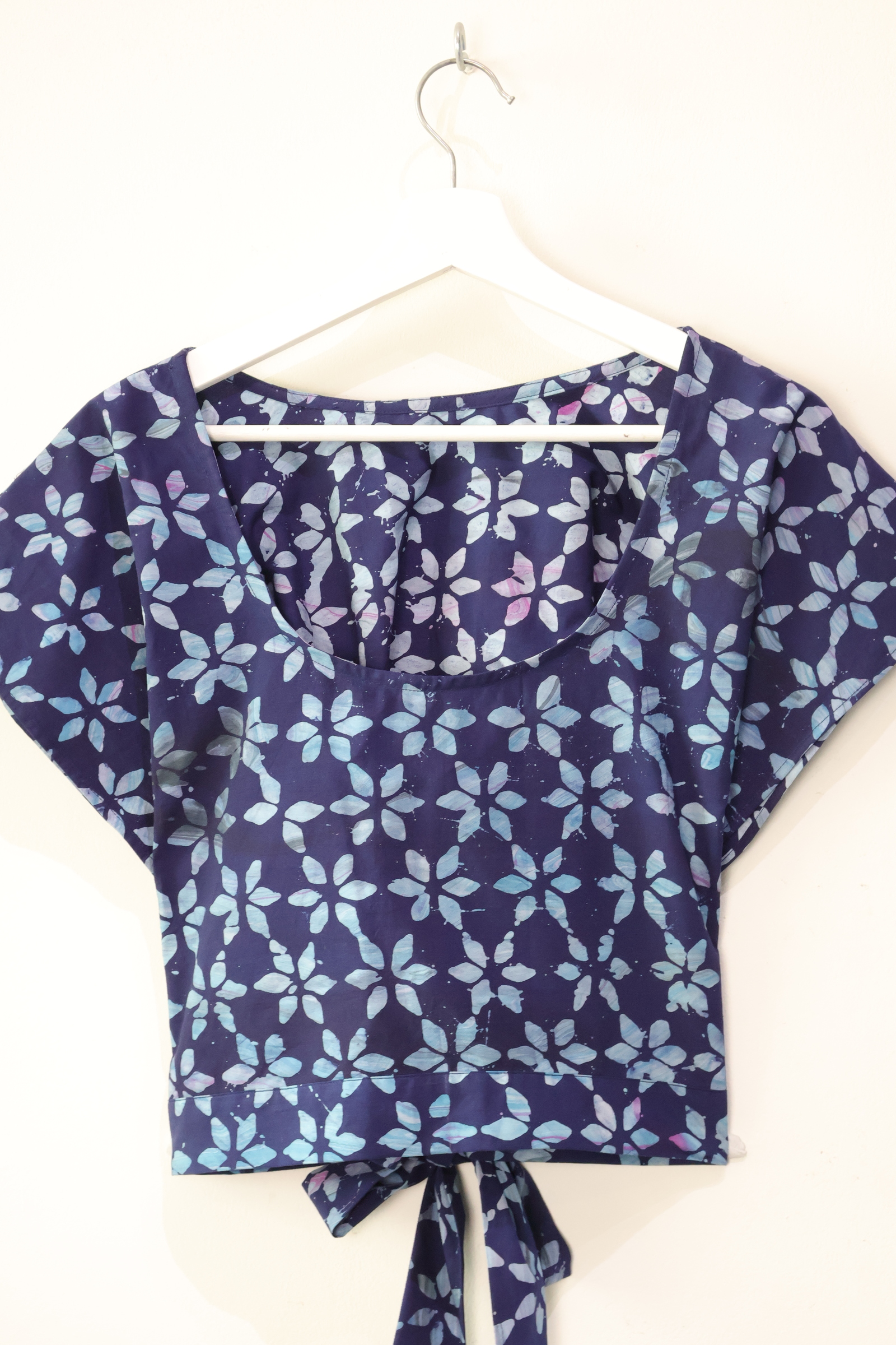 Easie Wrap Top - Sapphire Bloom [Handmade] [S-M]