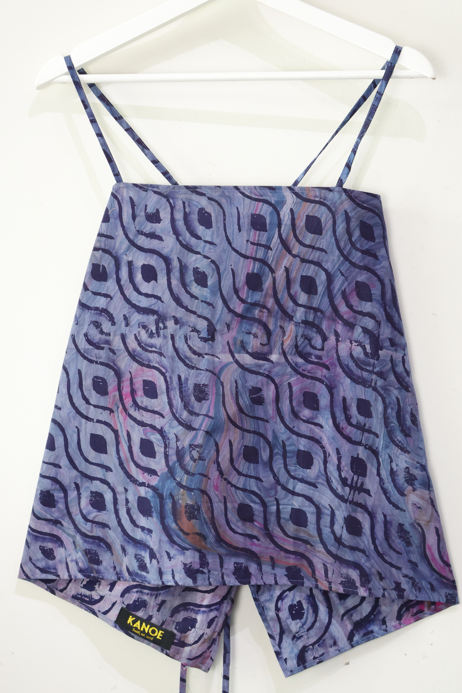 Covey Batik Top - Blue Bloom [Handmade]