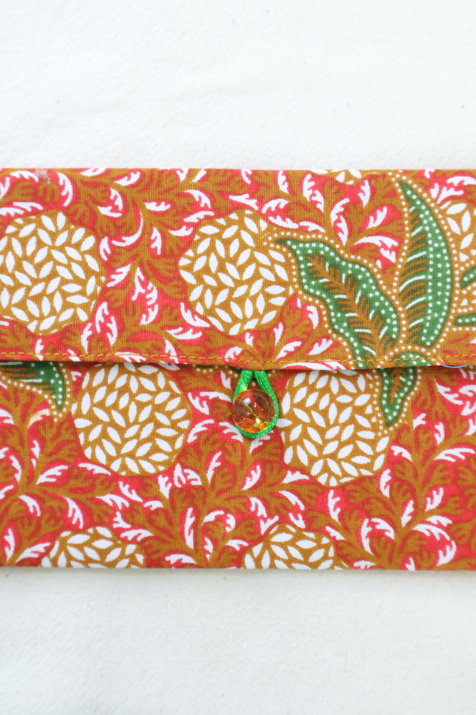 Batik Envelope w/ Bead Button - Jenna 