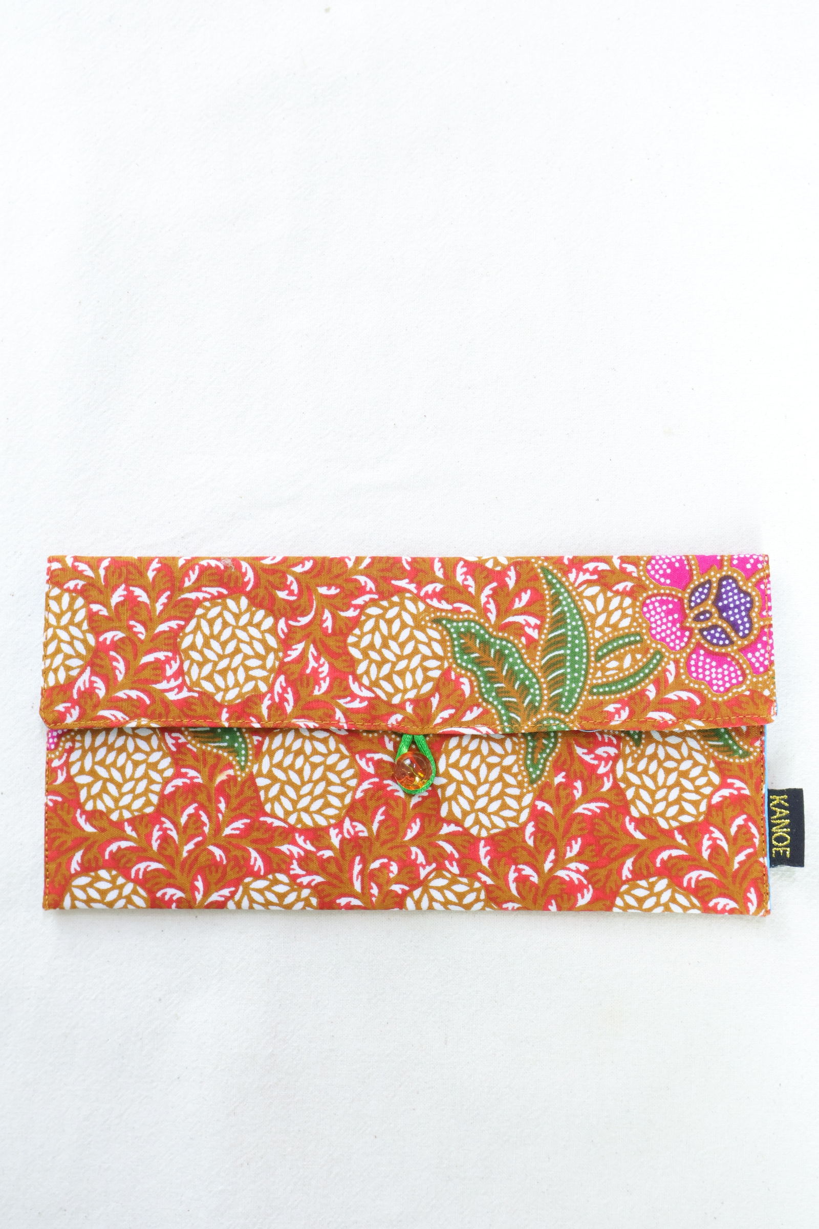 Batik Envelope w/ Bead Button - Jenna 