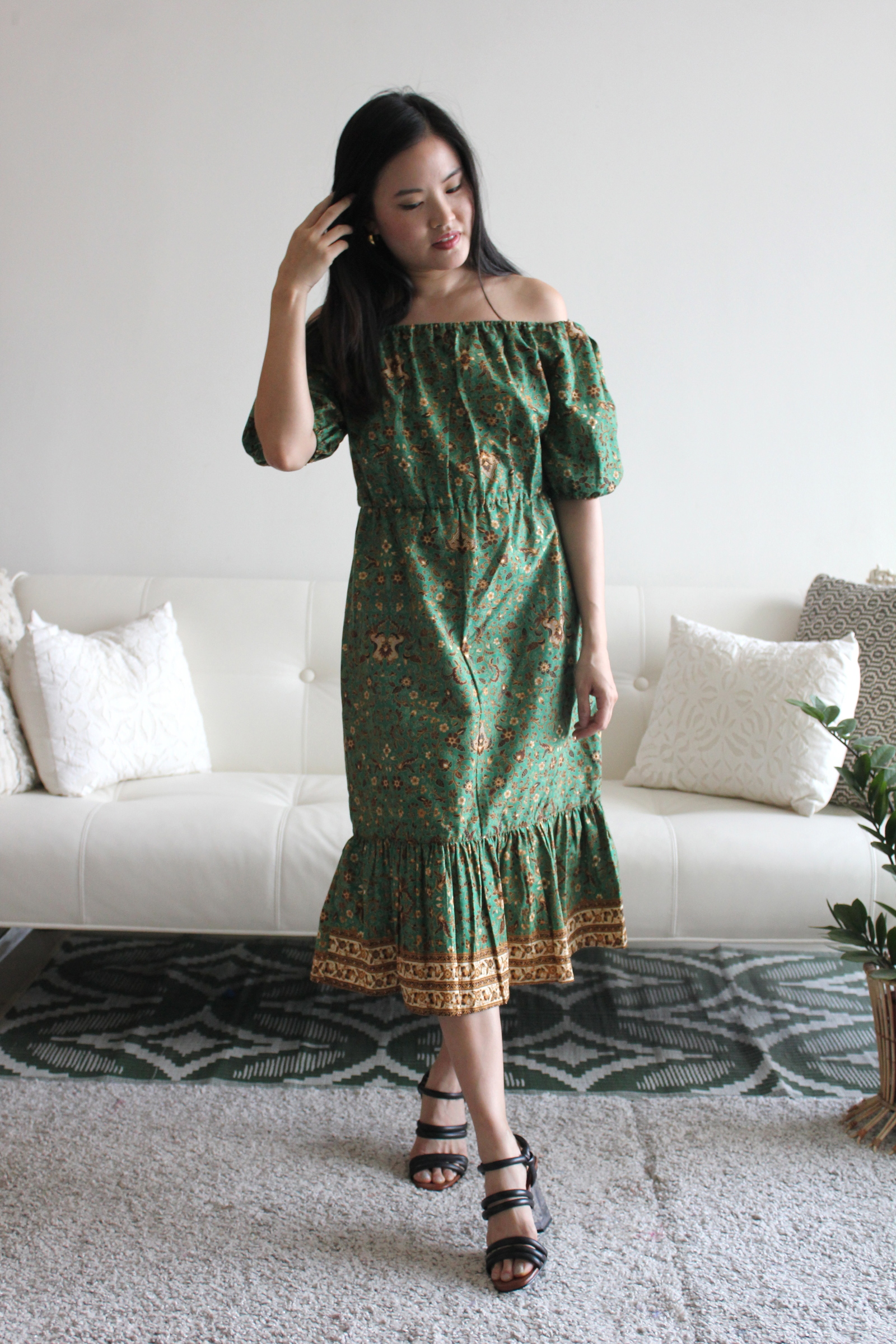 Dailee Batik Dress - Pandan