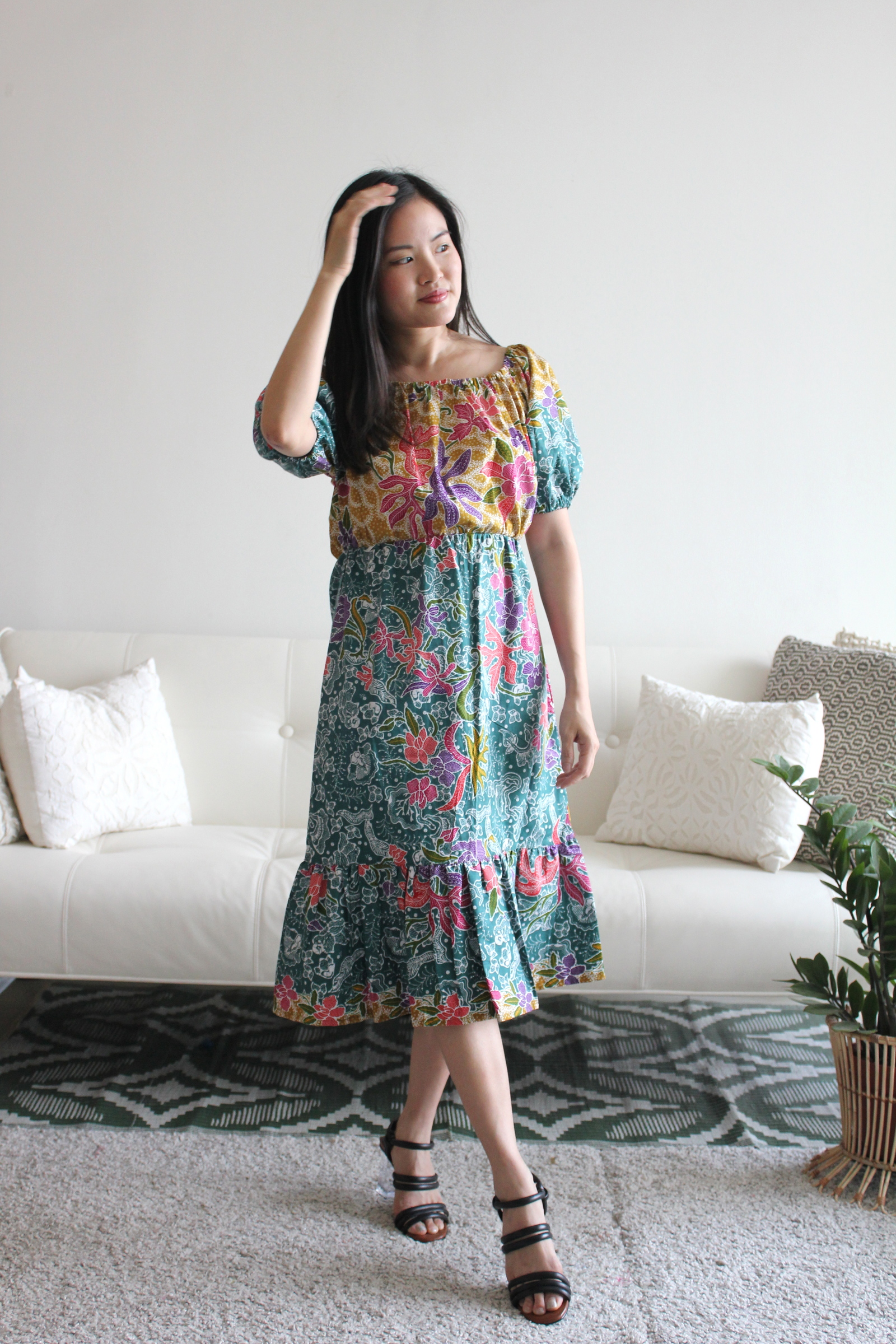 Dailee Batik Dress - Broccoli
