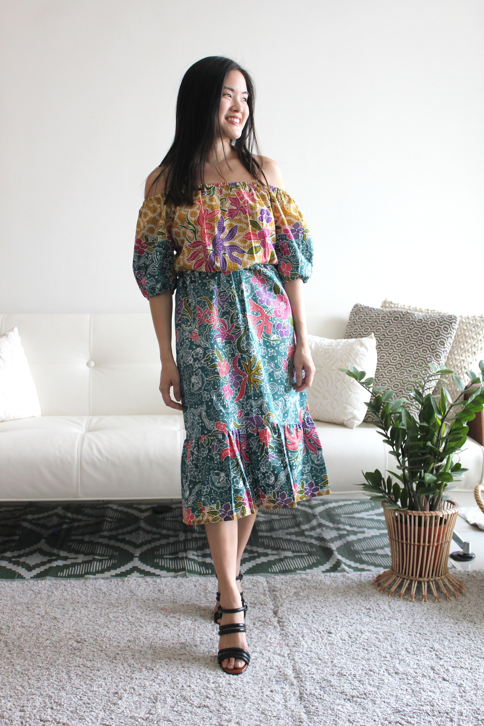Dailee Batik Dress - Broccoli