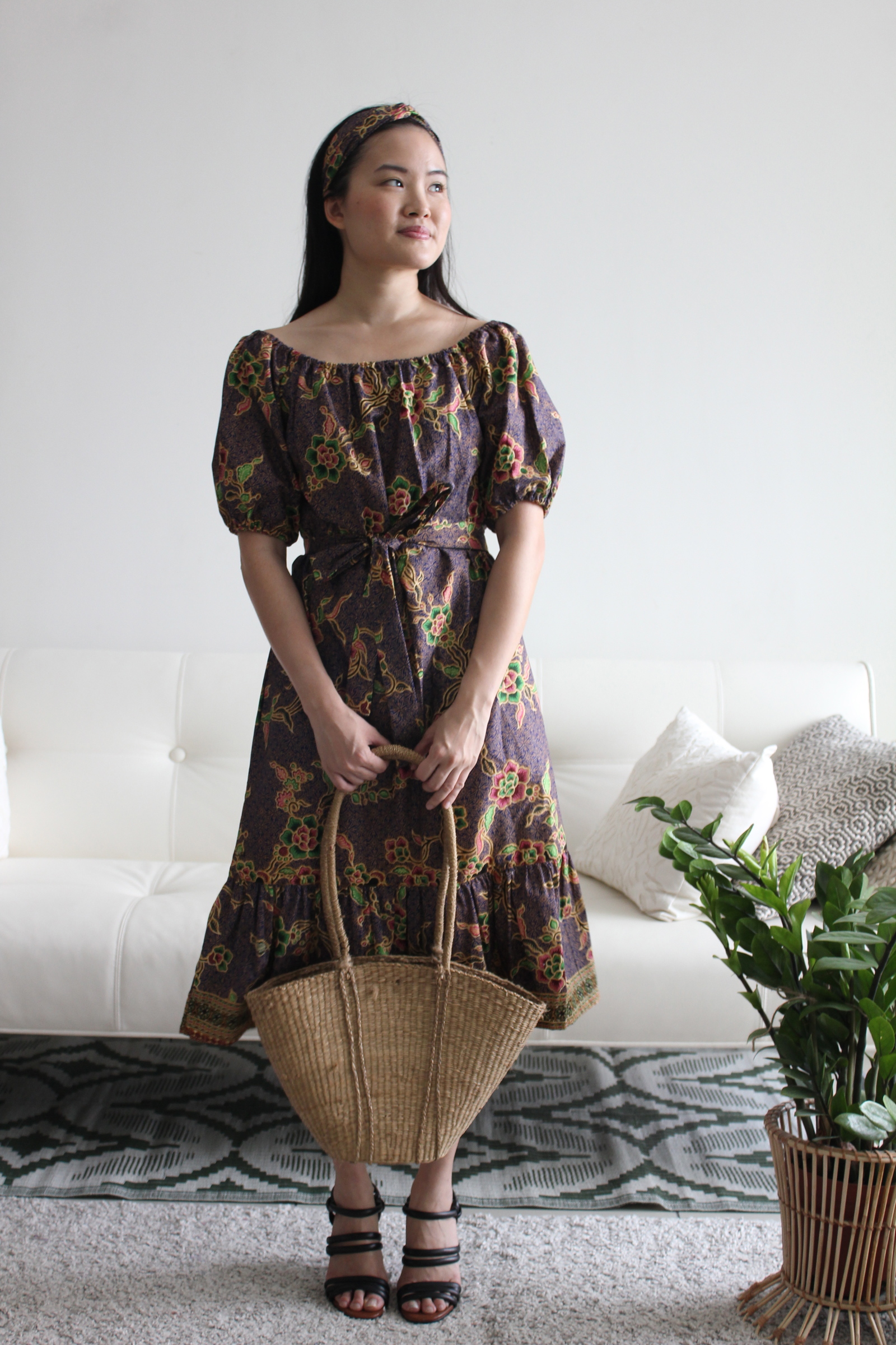 Dailee Batik Dress - Blue Earth