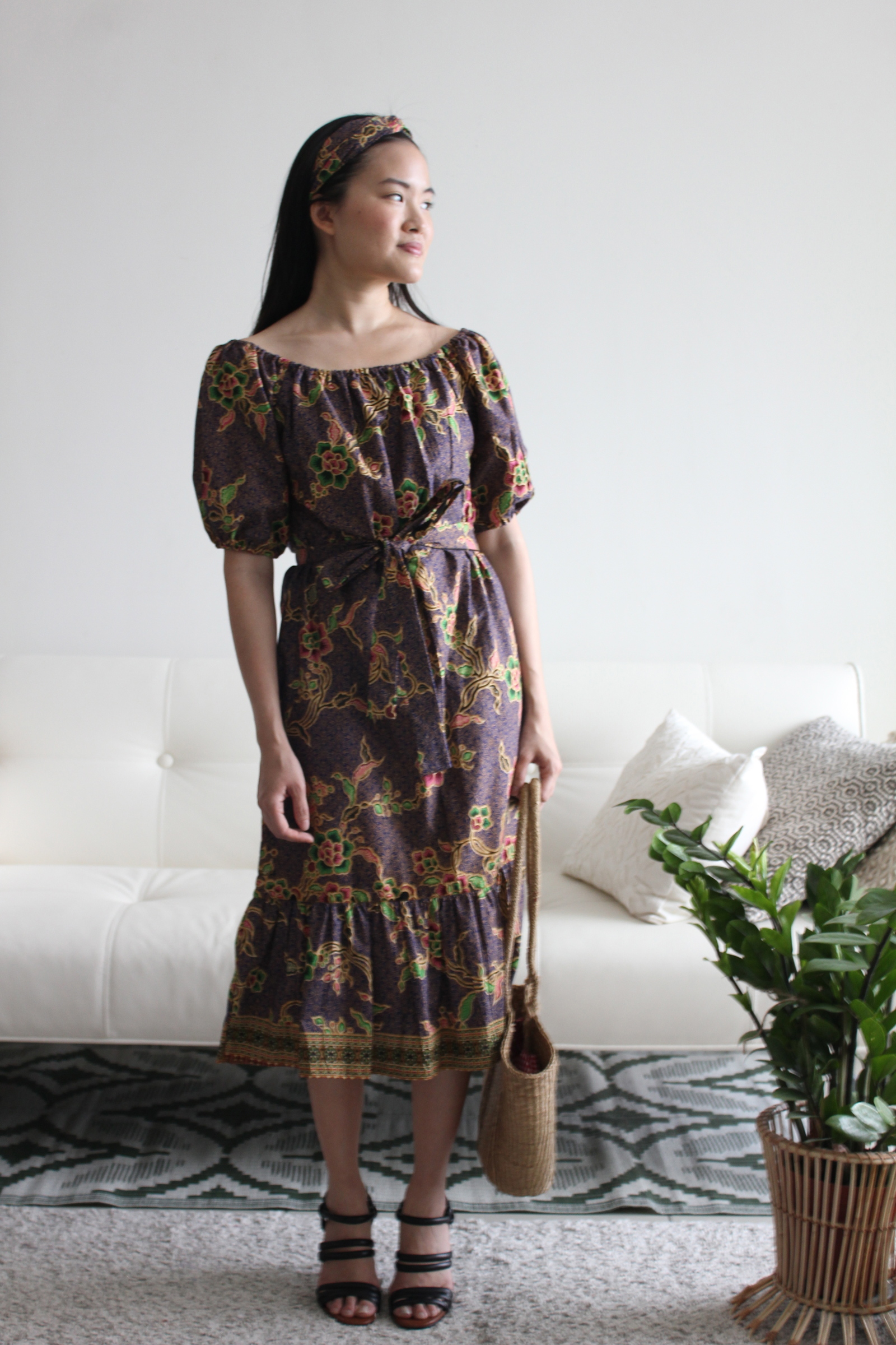 Dailee Batik Dress - Blue Earth
