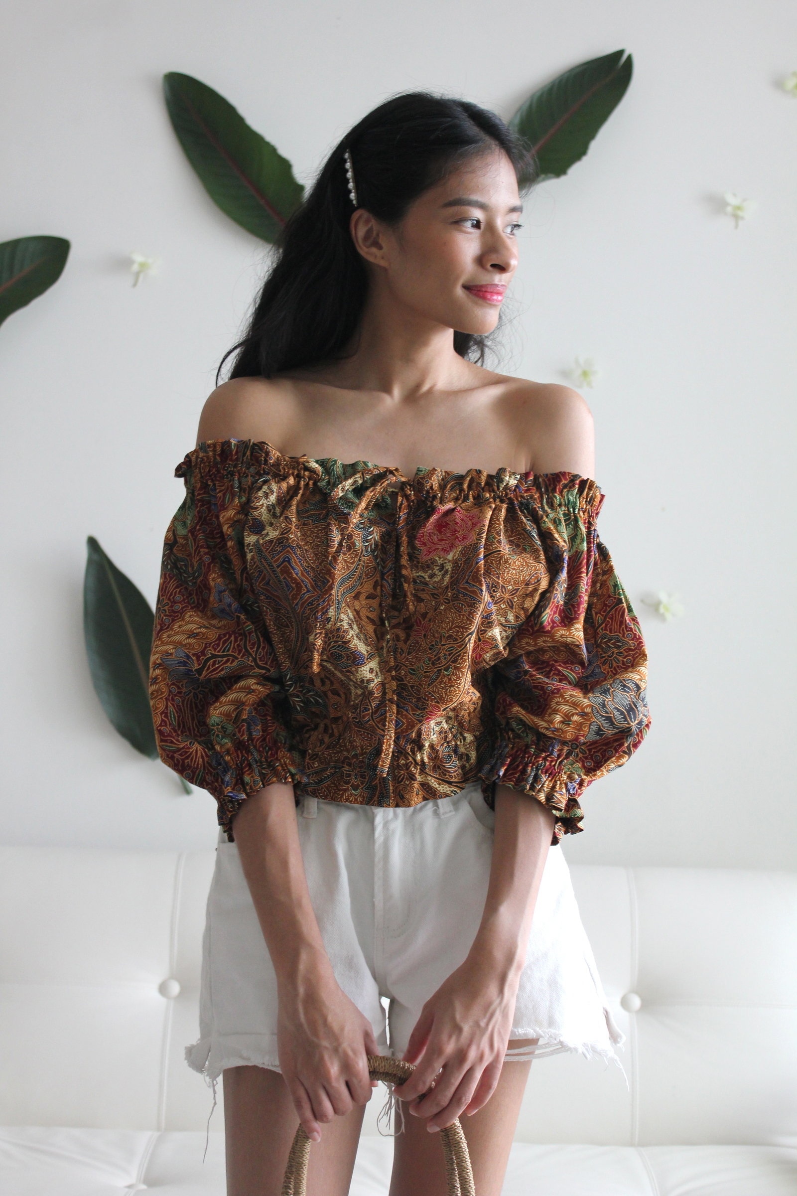 Cropped Batik Top - Fall