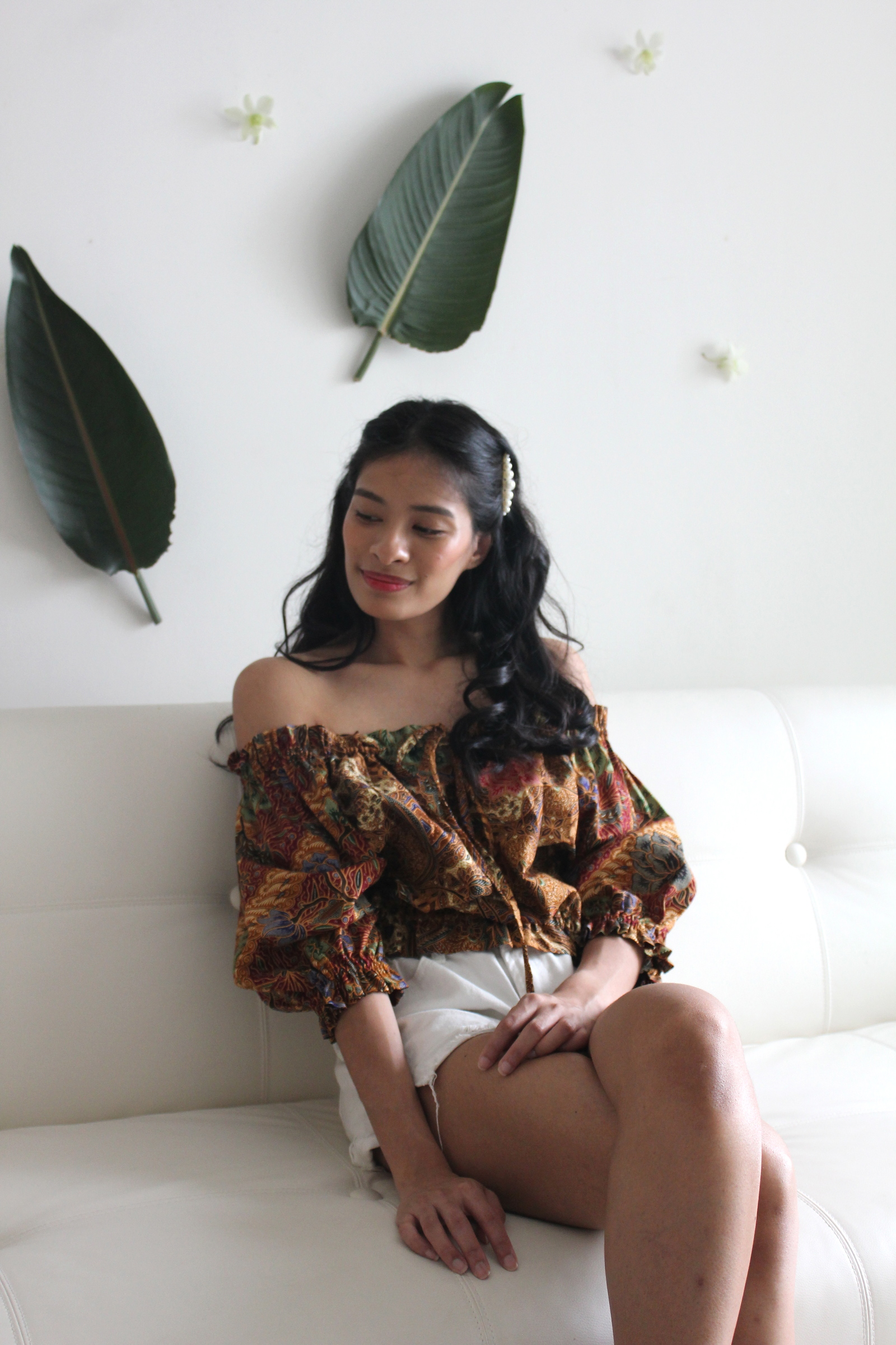 Cropped Batik Top - Fall